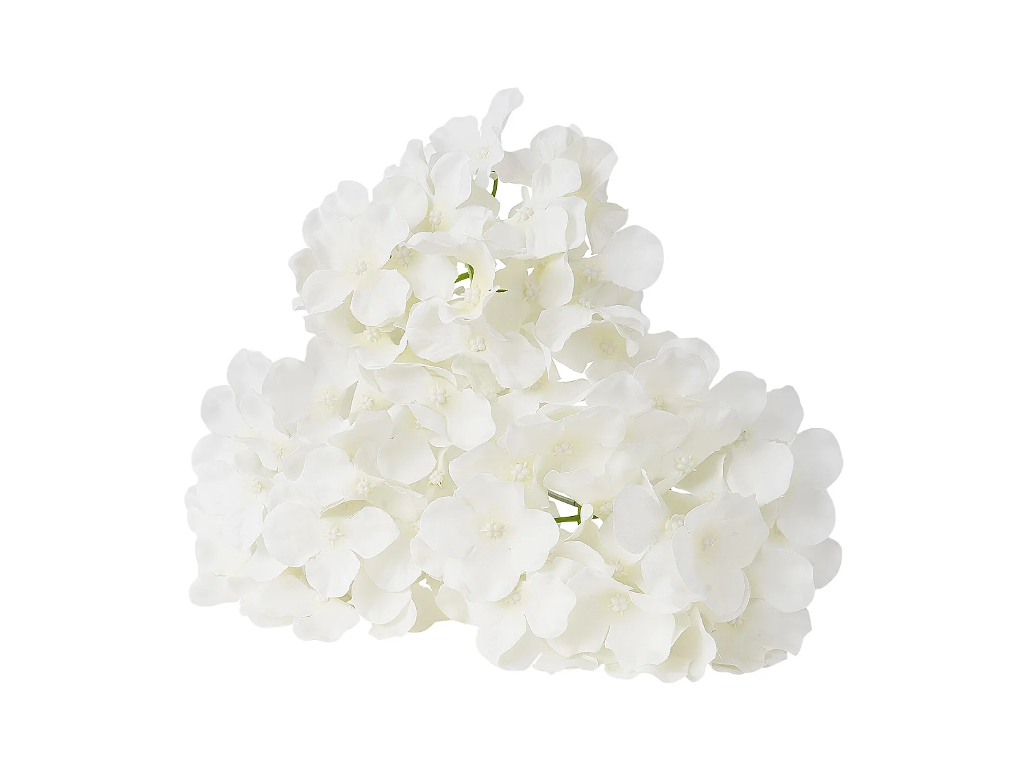 Hortensia Artificielle SucceBuy Fleurs Artificielles 250 mm, Bouquets de Fausses Fleurs Aspect Réaliste avec Tête 152,4 mm, Lot de 65, Blanc