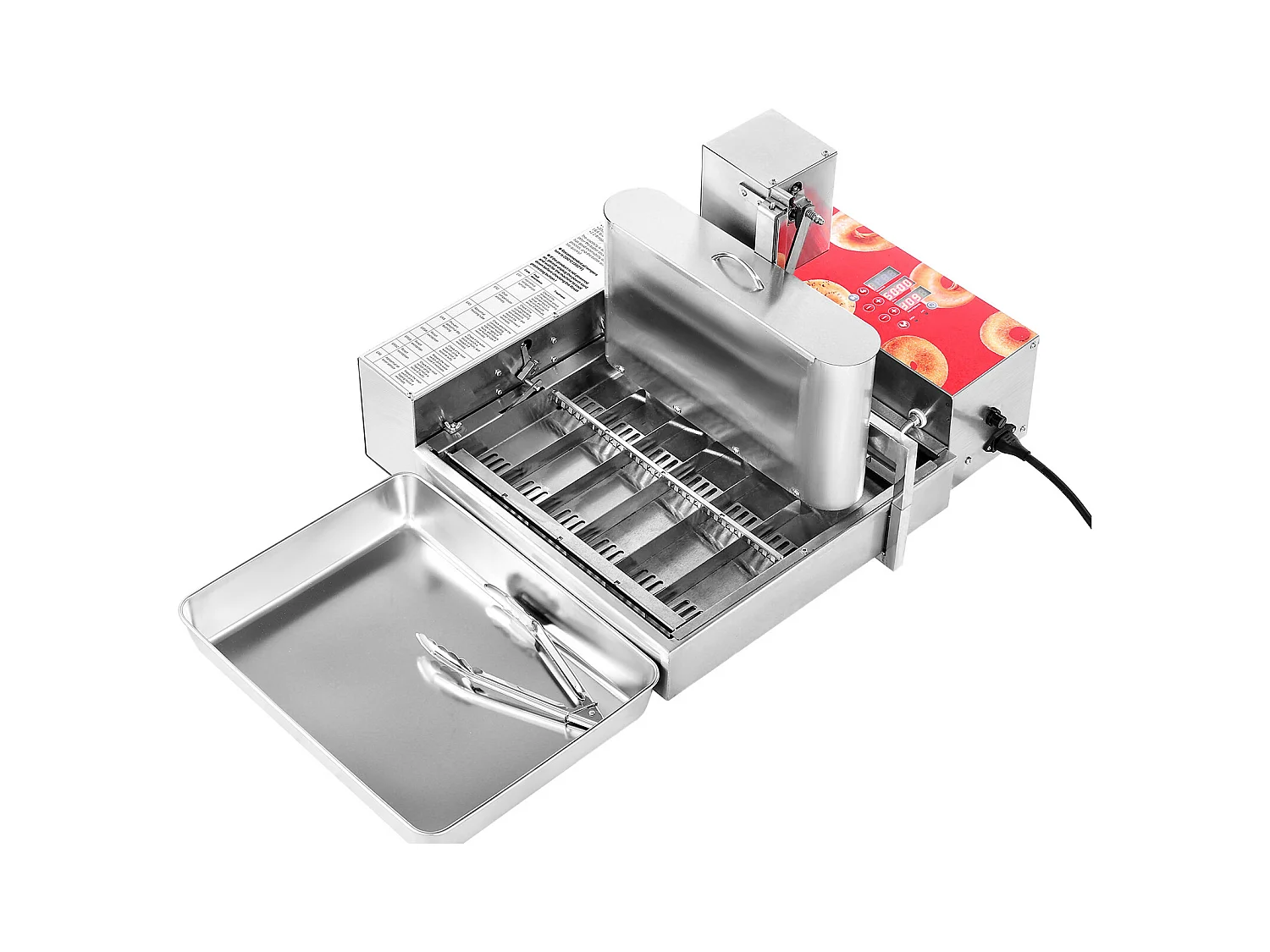 Máquina Automática Comercial para Donuts SucceBuy Aparelho Elétrico para Donuts com 6 Fileiras, Alta Potência, 360 Unidades/Hora, Funil de 4,5 L