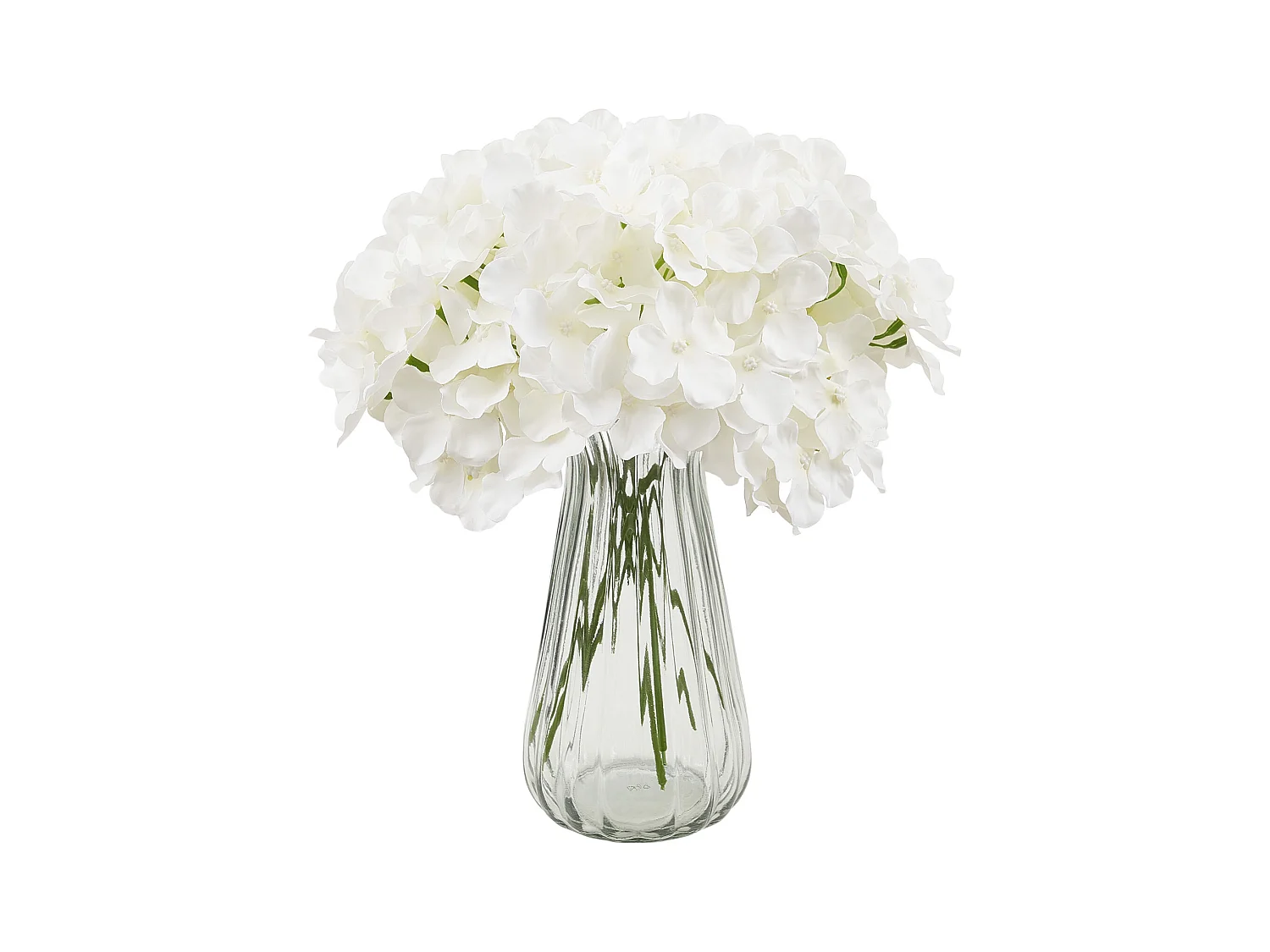 Hortensia Artificielle SucceBuy Fleurs Artificielles 250 mm, Bouquets de Fausses Fleurs Aspect Réaliste avec Tête 152,4 mm, Lot de 205, Blanc