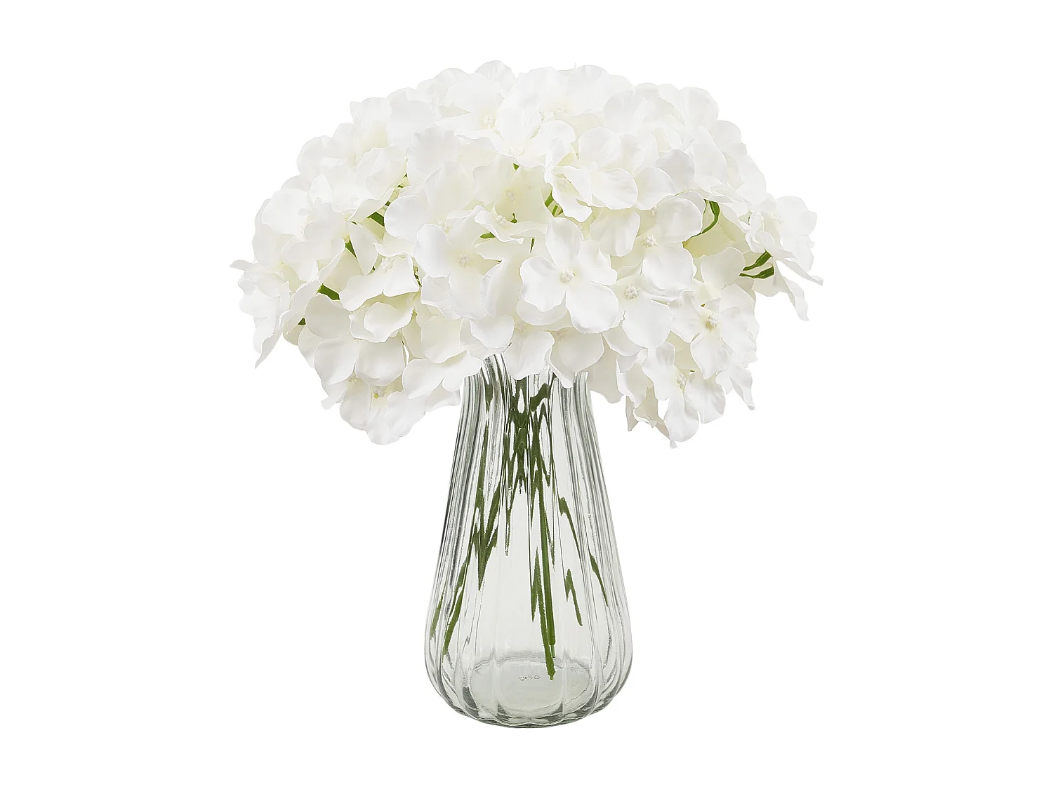 Hortensia Artificielle SucceBuy Fleurs Artificielles 250 mm, Bouquets de Fausses Fleurs Aspect Réaliste avec Tête 152,4 mm, Lot de 205, Blanc