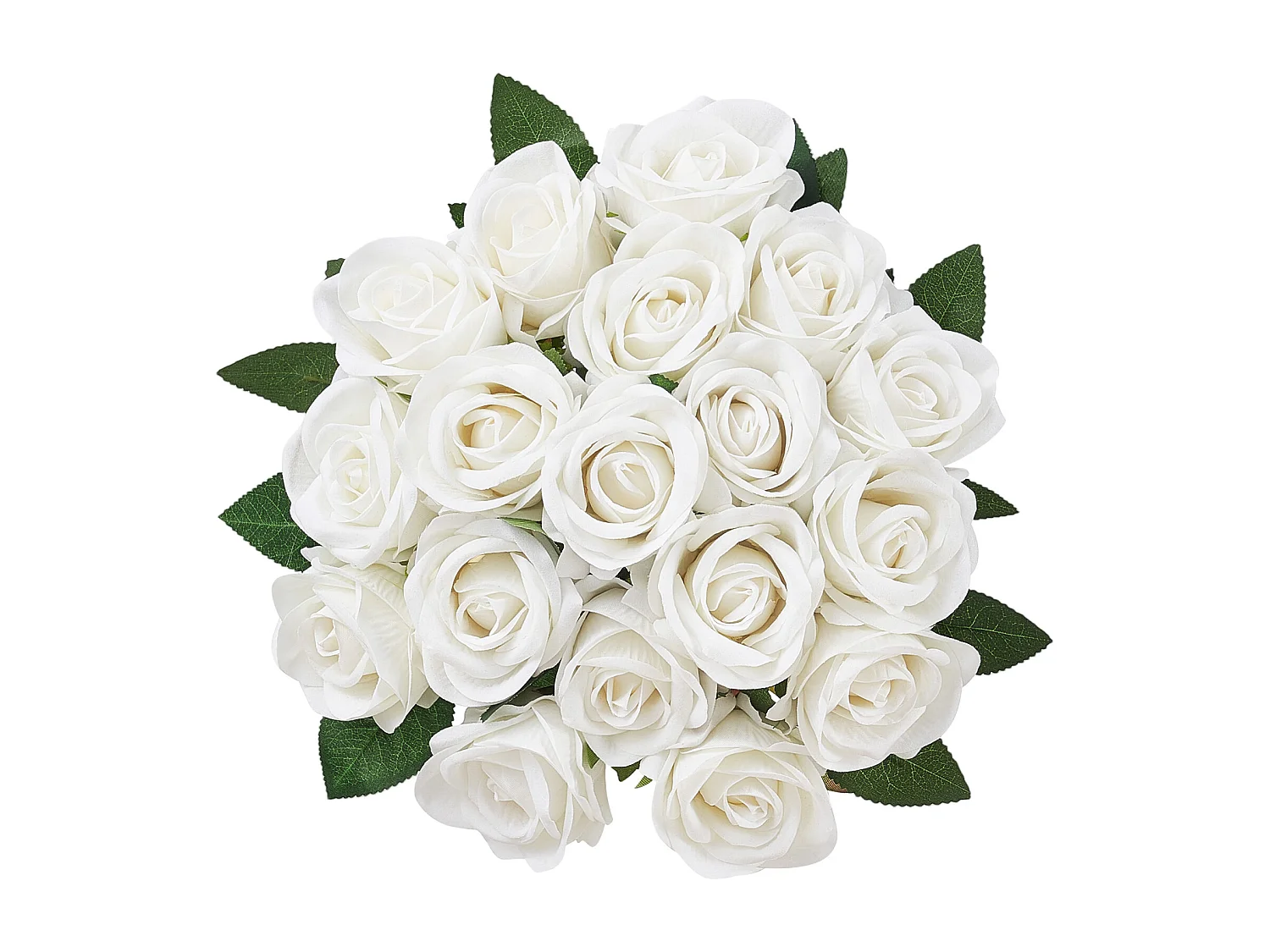 Rose Artificielle SucceBuy Fleurs Artificielles 508 mm, Bouquets de Fausses Fleurs Aspect Réaliste avec Tête de Rose 70 mm, Lot de 120, Blanc