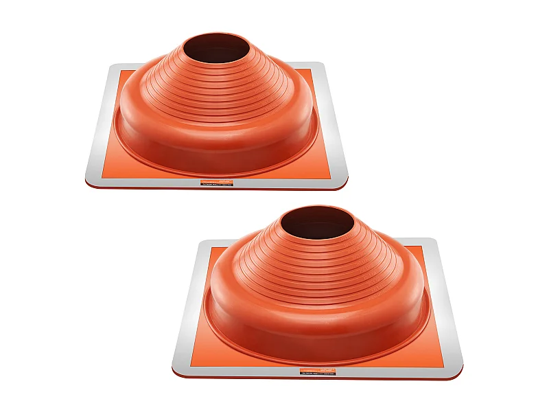 Solins de Toit SucceBuy Lot de 2 en Métal pour Tuyaux de 16cm à 30cm, Solin de Tuyau de Toiture Flexible en Silicone, pour les Cheminées, les Évents