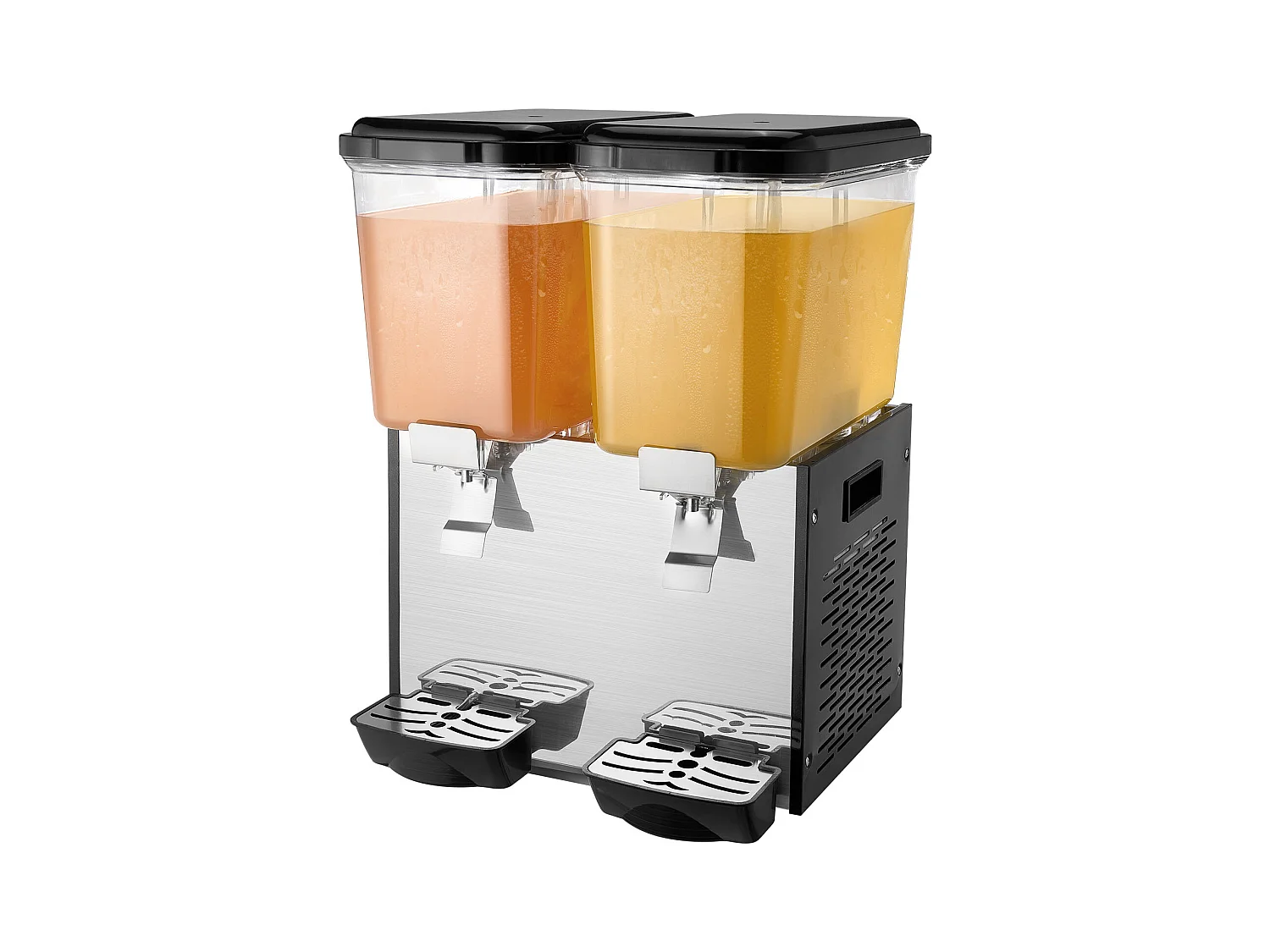 Distributeur de Boissons Commerciales SucceBuy 18L x 2 Réservoirs, 370W, Distributeur de Boissons Froides pour Fêtes