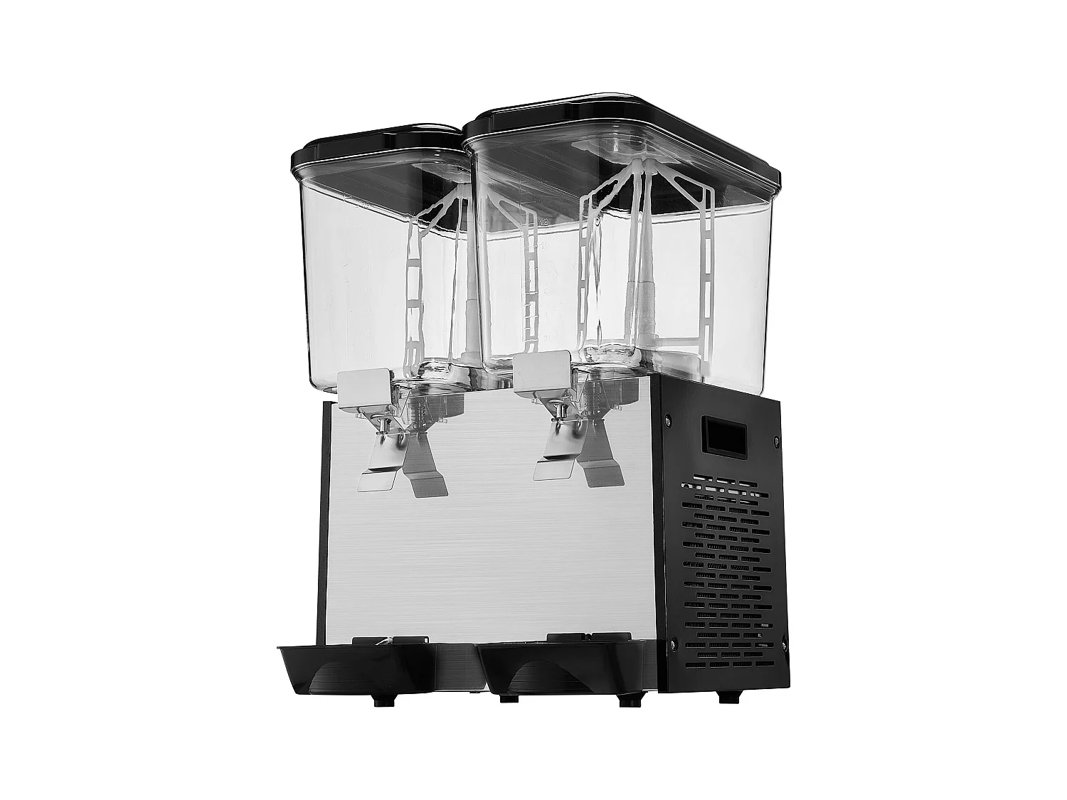 Distributeur de Boissons Commerciales SucceBuy 18L x 2 Réservoirs, 370W, Distributeur de Boissons Froides pour Fêtes