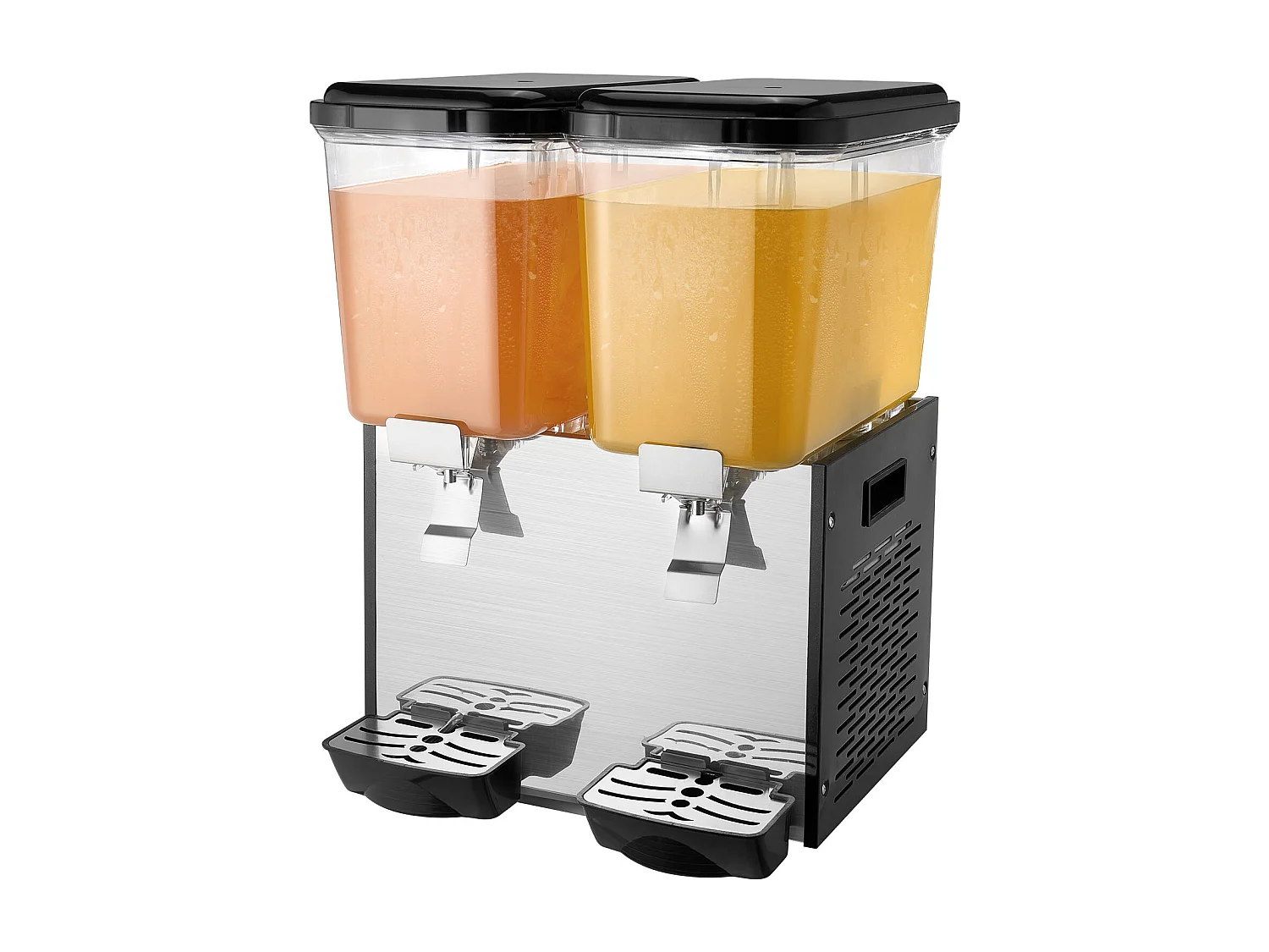 Distributeur de Boissons Commerciales SucceBuy 18L x 2 Réservoirs, 370W, Distributeur de Boissons Froides pour Fêtes