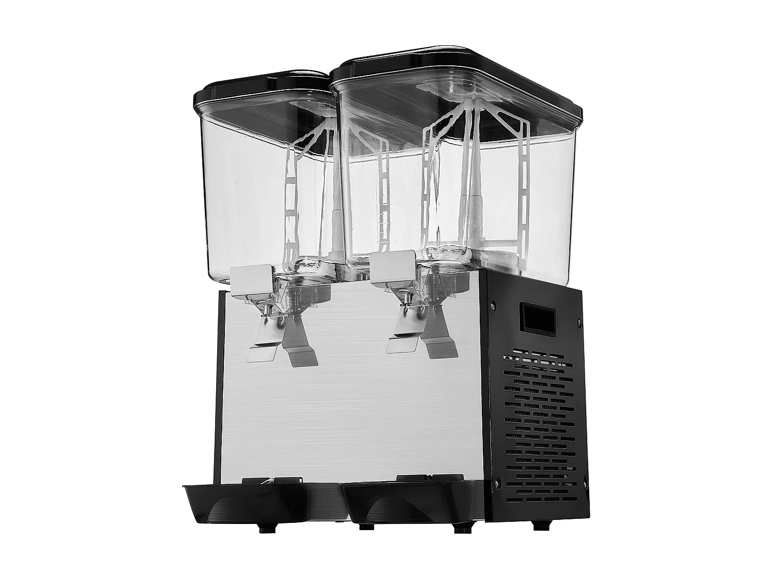 Distributeur de Boissons Commerciales SucceBuy 18L x 2 Réservoirs, 370W, Distributeur de Boissons Froides pour Fêtes