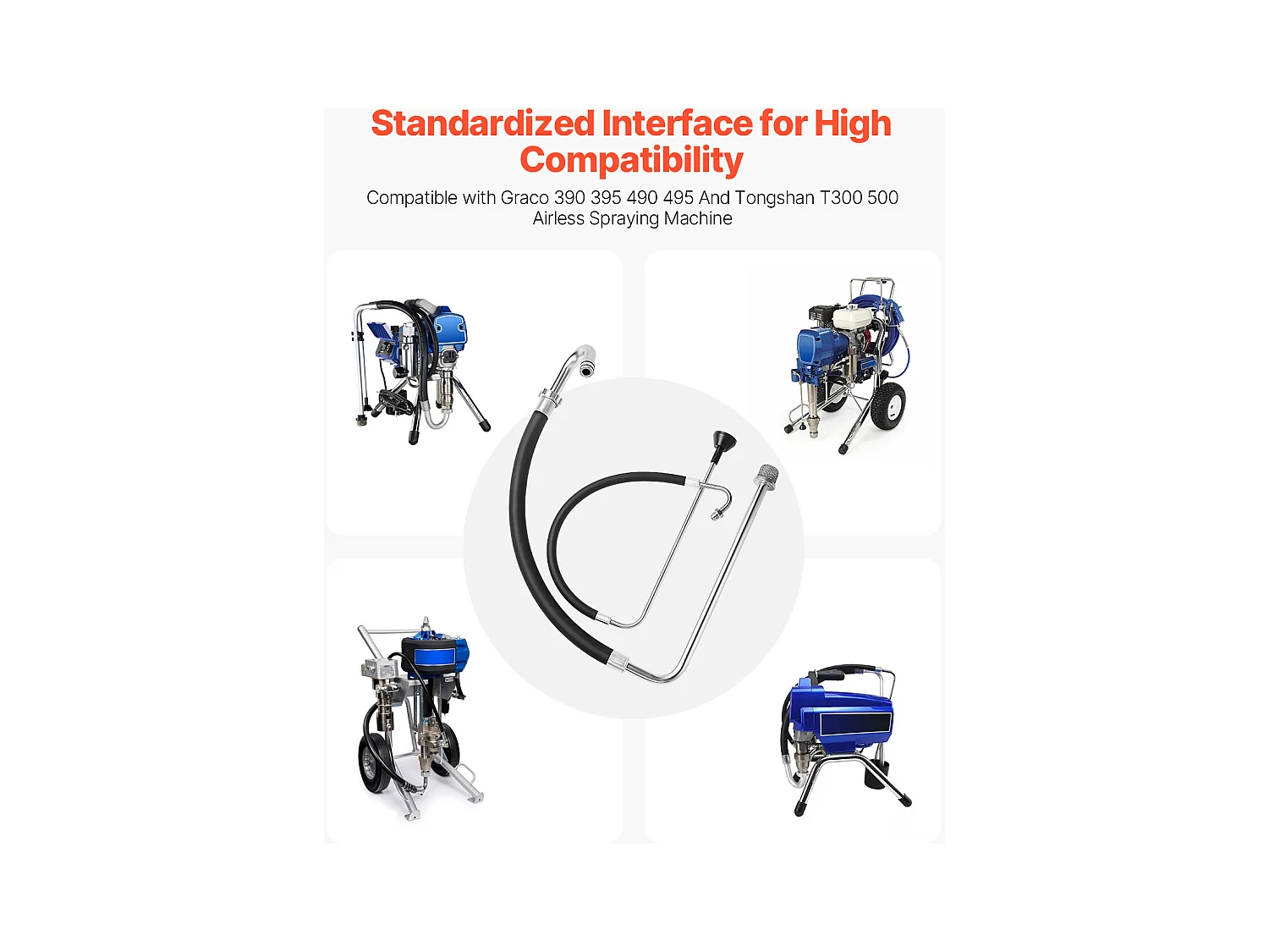 Ensembles de Tuyaux SucceBuy d'Aspiration et de Conduite de Reflux, Pulvérisateurs sans Air et Accessoire pour Machine de Peinture en Ligne