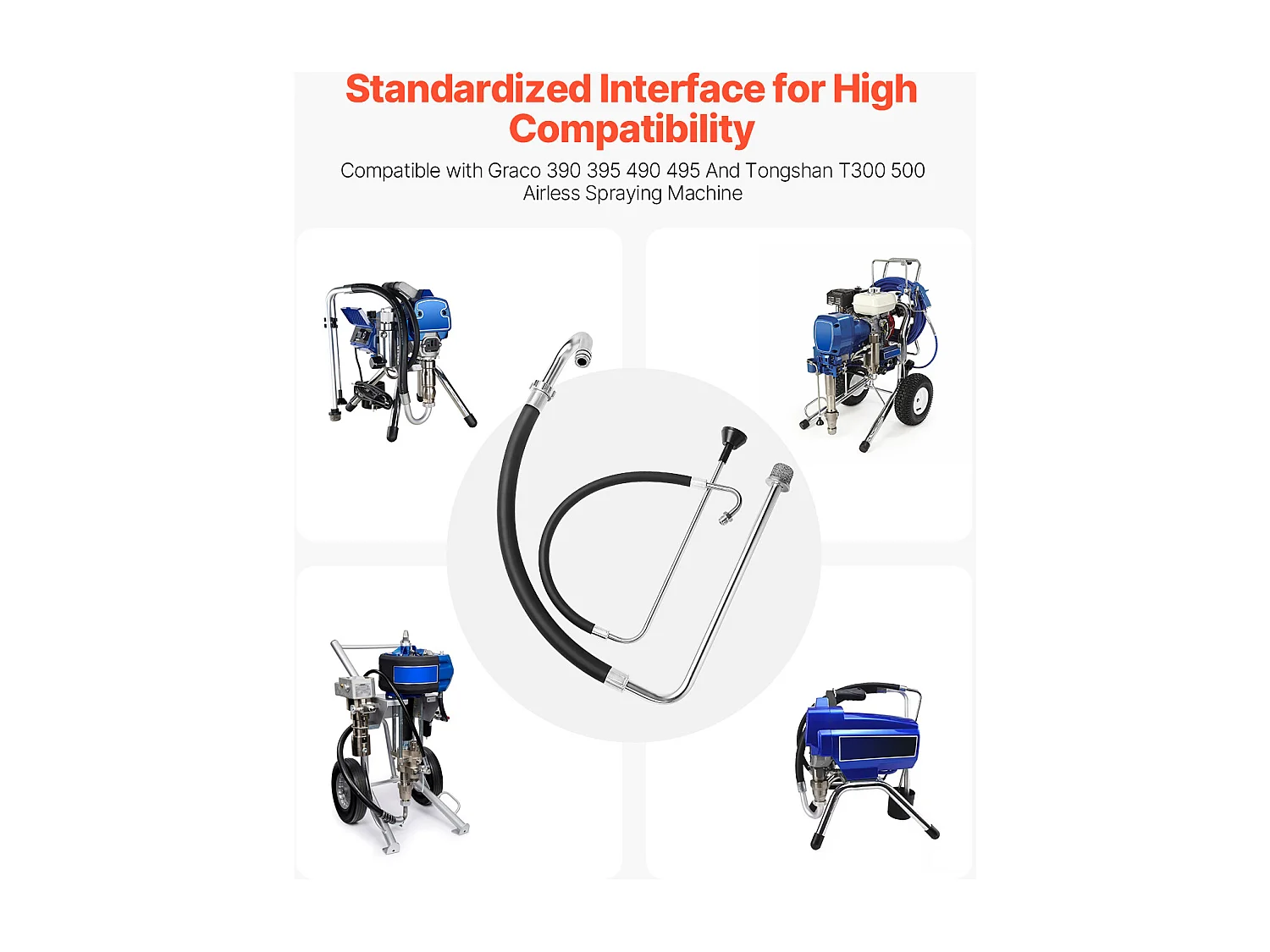 Ensembles de Tuyaux SucceBuy d'Aspiration et de Conduite de Reflux, Pulvérisateurs sans Air et Accessoire pour Machine de Peinture en Ligne