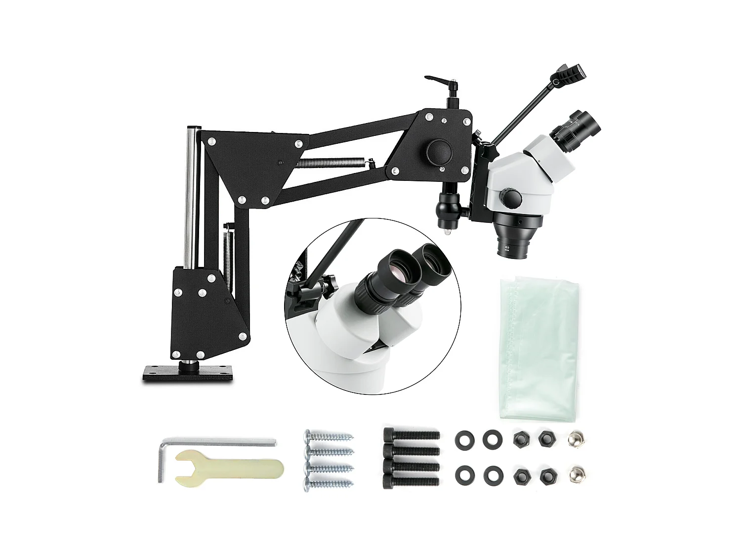 Microscope SucceBuy 0,7-4,5X Micro-Réglage Outil de Bijouterie Multi-Directionnel