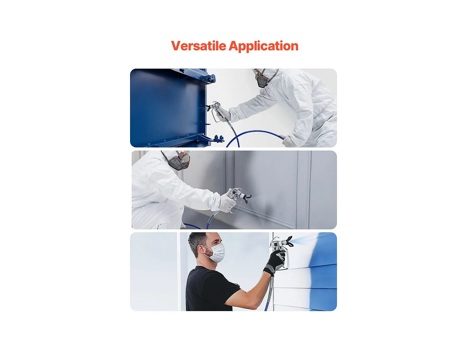 Tuyau de Pulvérisation SucceBuy de Peinture sans Air de 762cm 2.54/10.16cm, Haute Pression, Multicouche Renforcé, Flexible Universel pour la Peinture