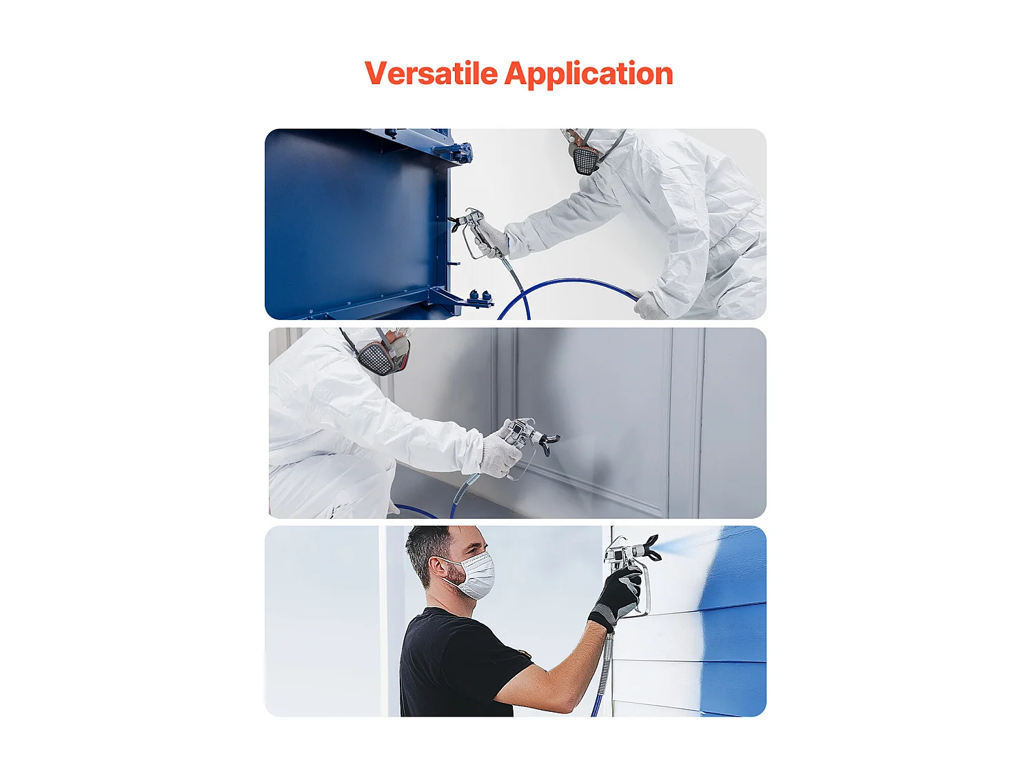 Tuyau de Pulvérisation SucceBuy de Peinture sans Air de 762cm 2.54/10.16cm, Haute Pression, Multicouche Renforcé, Flexible Universel pour la Peinture