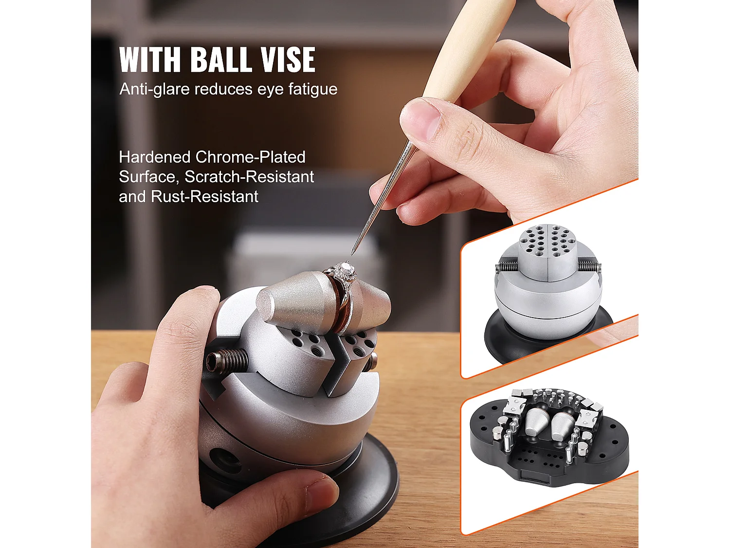 Microscoop SucceBuy Veerondersteuning voor Multidirectionele Microscoop Kogelklem Ringverlichting 7X-45X