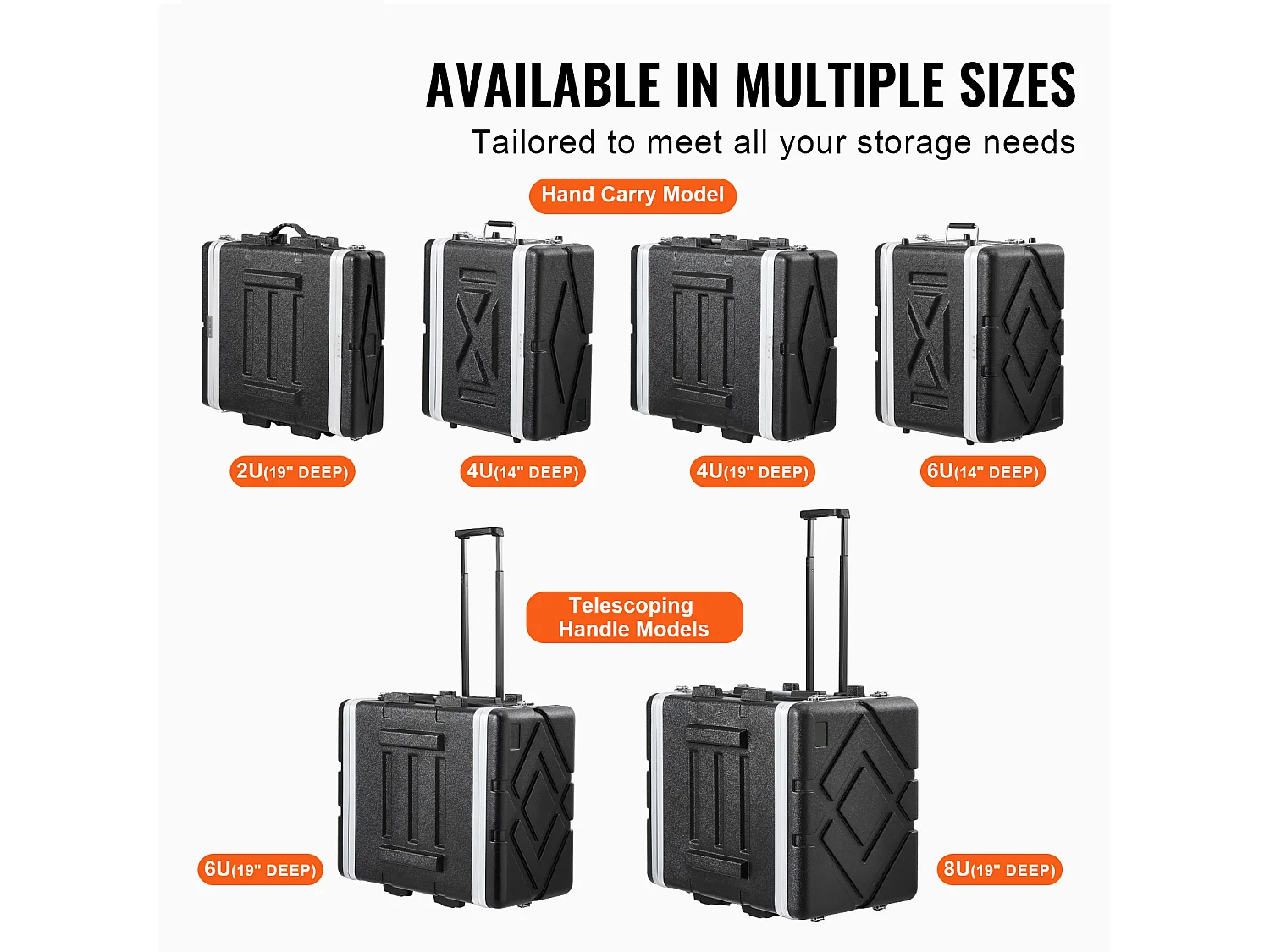 Armoire de Serveur SucceBuy 48.26cm Profondeur 6U Rack Case Poignée ABS, Armoire Robuste