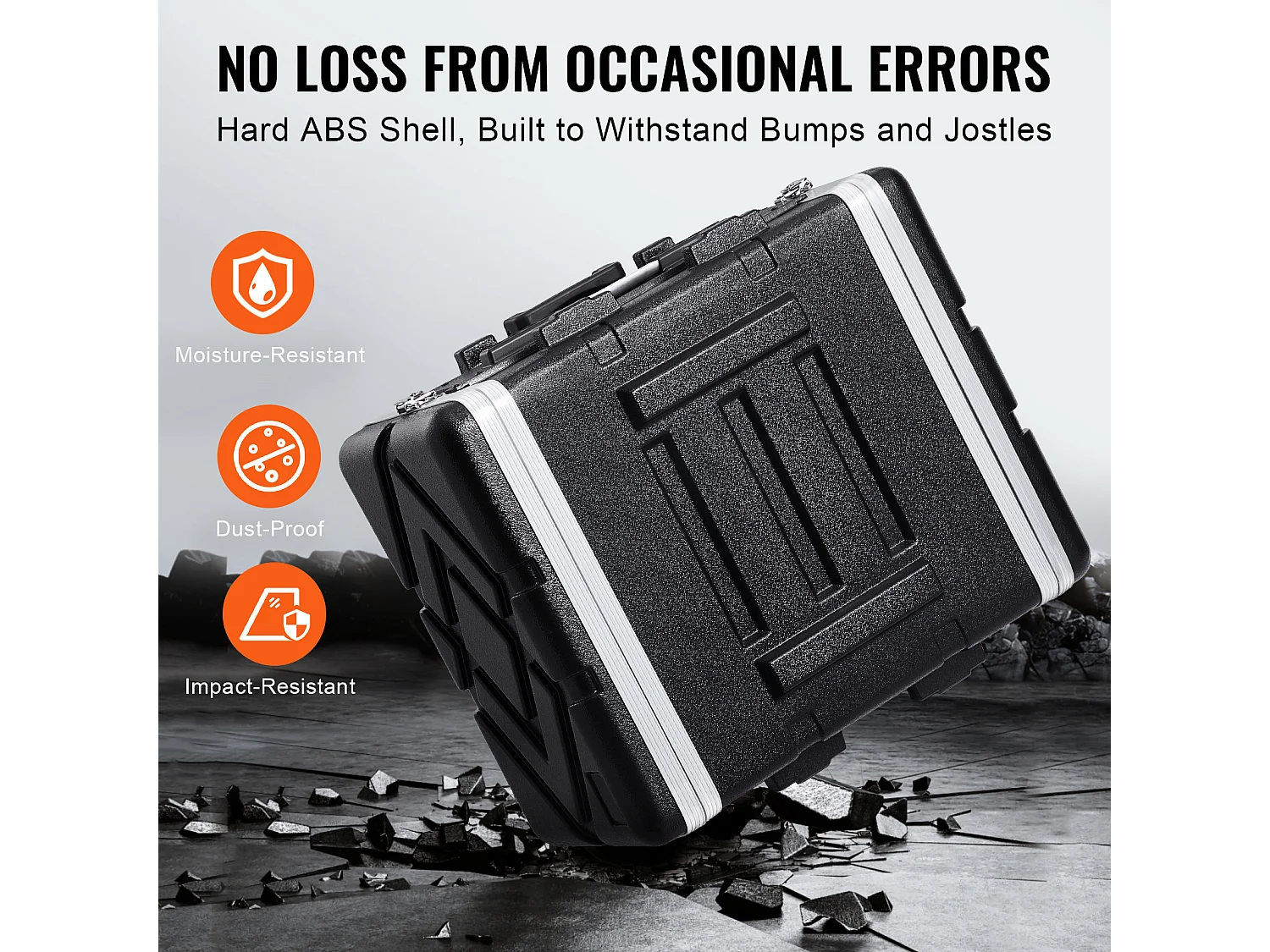 Armoire de Serveur SucceBuy 48.26cm Profondeur 6U Rack Case Poignée ABS, Armoire Robuste