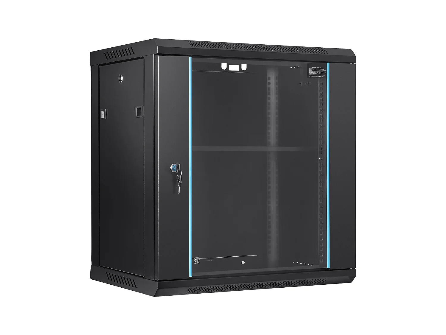 Rack de Serveur SucceBuy Boîtier Mural 12U pour Rack Réseau 39cm de Profondeur avec Porte Verrouillable