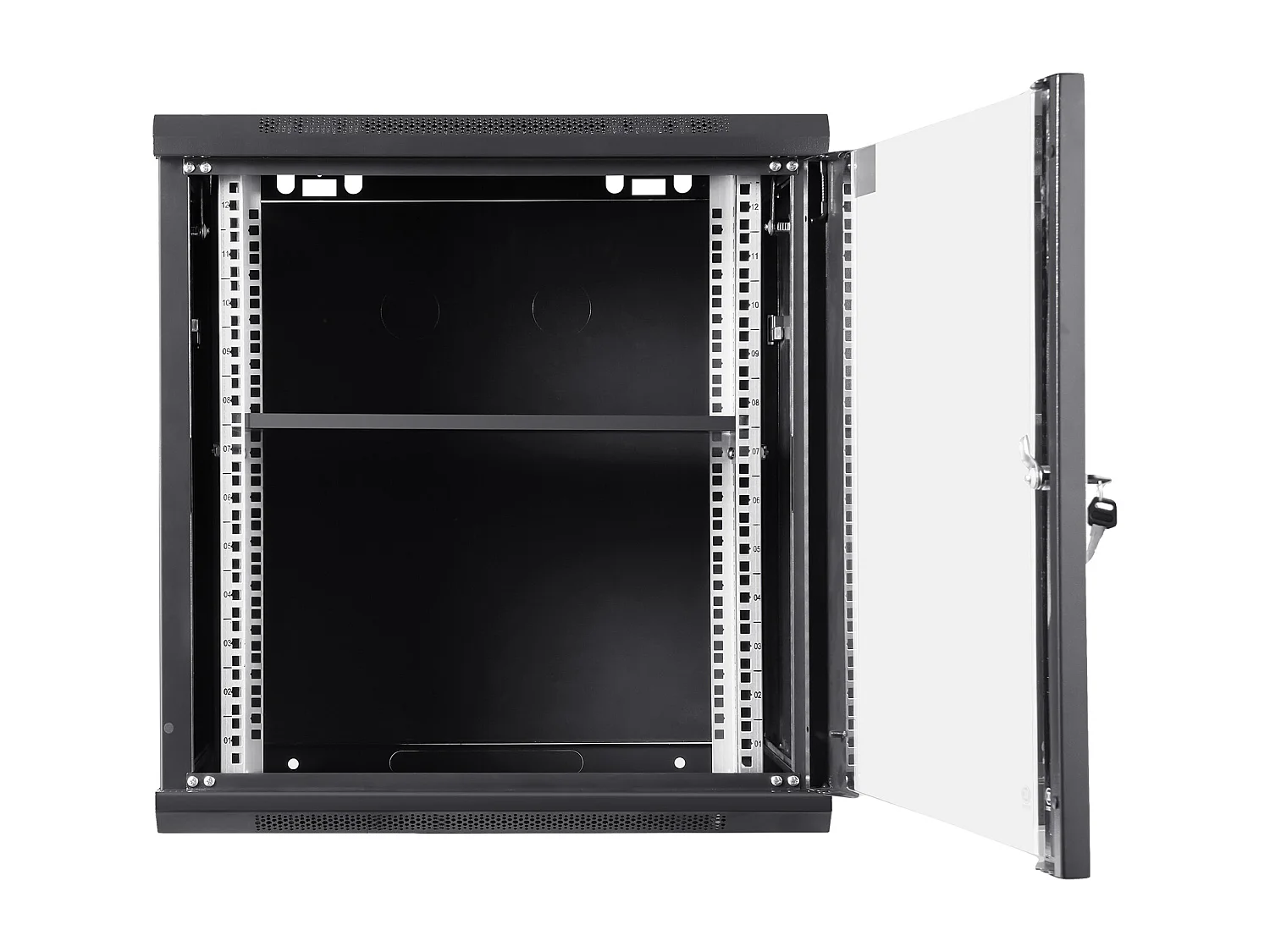 Rack de Serveur SucceBuy Boîtier Mural 12U pour Rack Réseau 39cm de Profondeur avec Porte Verrouillable