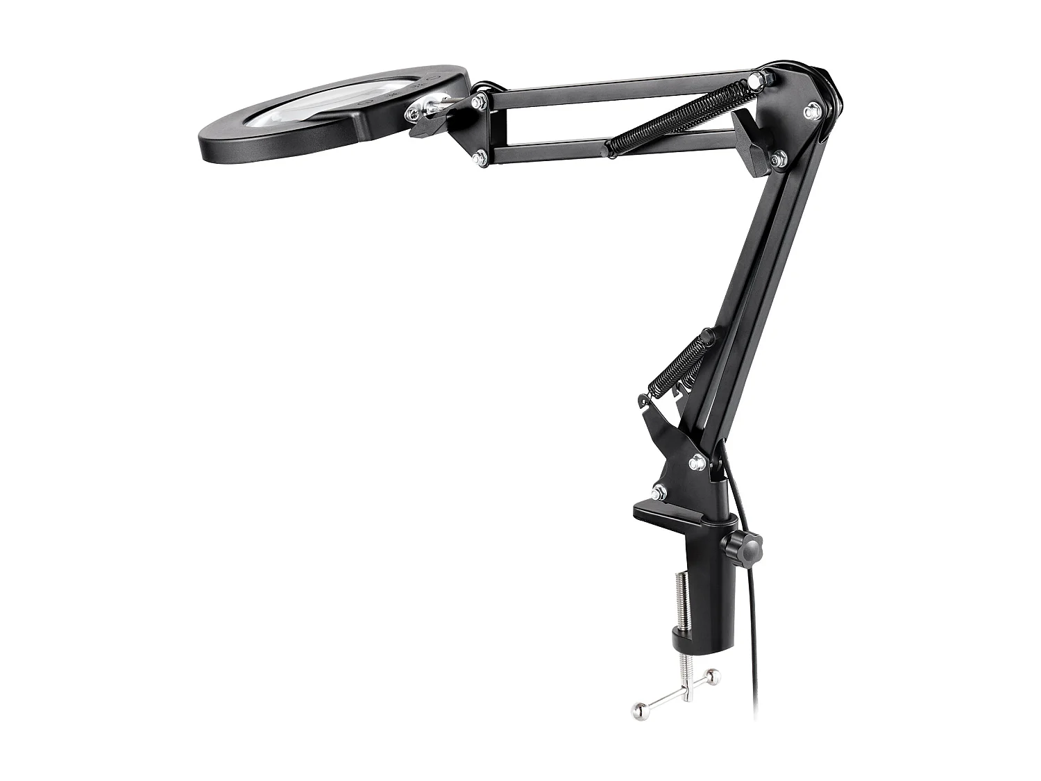 Loupe de Sol SucceBuy, 5X avec Lumière et Support LED 5 Modes de Couleur 3 en 1, Loupe sur Pied Réglable en Hauteur avec Lumière, Bras Flexible