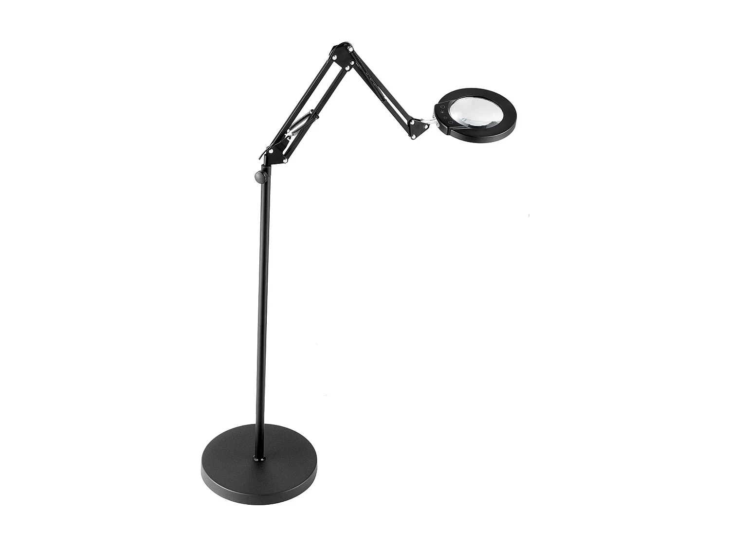 Loupe de Sol SucceBuy, 5X avec Lumière et Support LED 5 Modes de Couleur 3 en 1, Loupe sur Pied Réglable en Hauteur avec Lumière, Bras Flexible