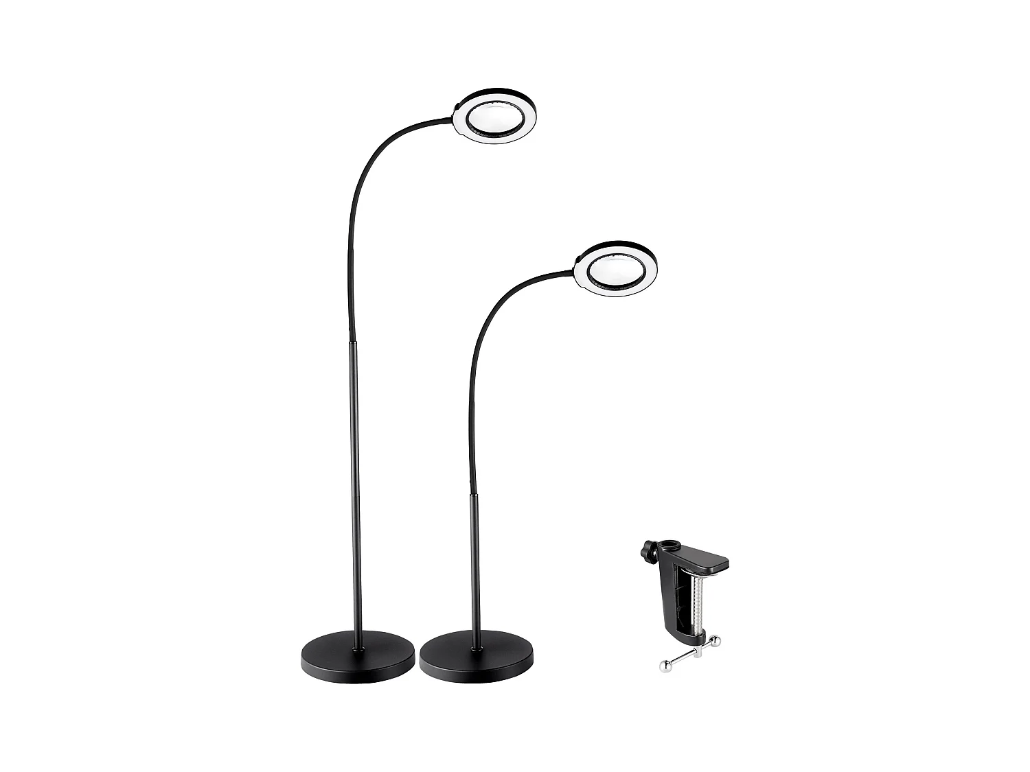 Loupe de Sol SucceBuy, 5X avec Lumière, Support Réglable et Col de Cygne Flexible LED