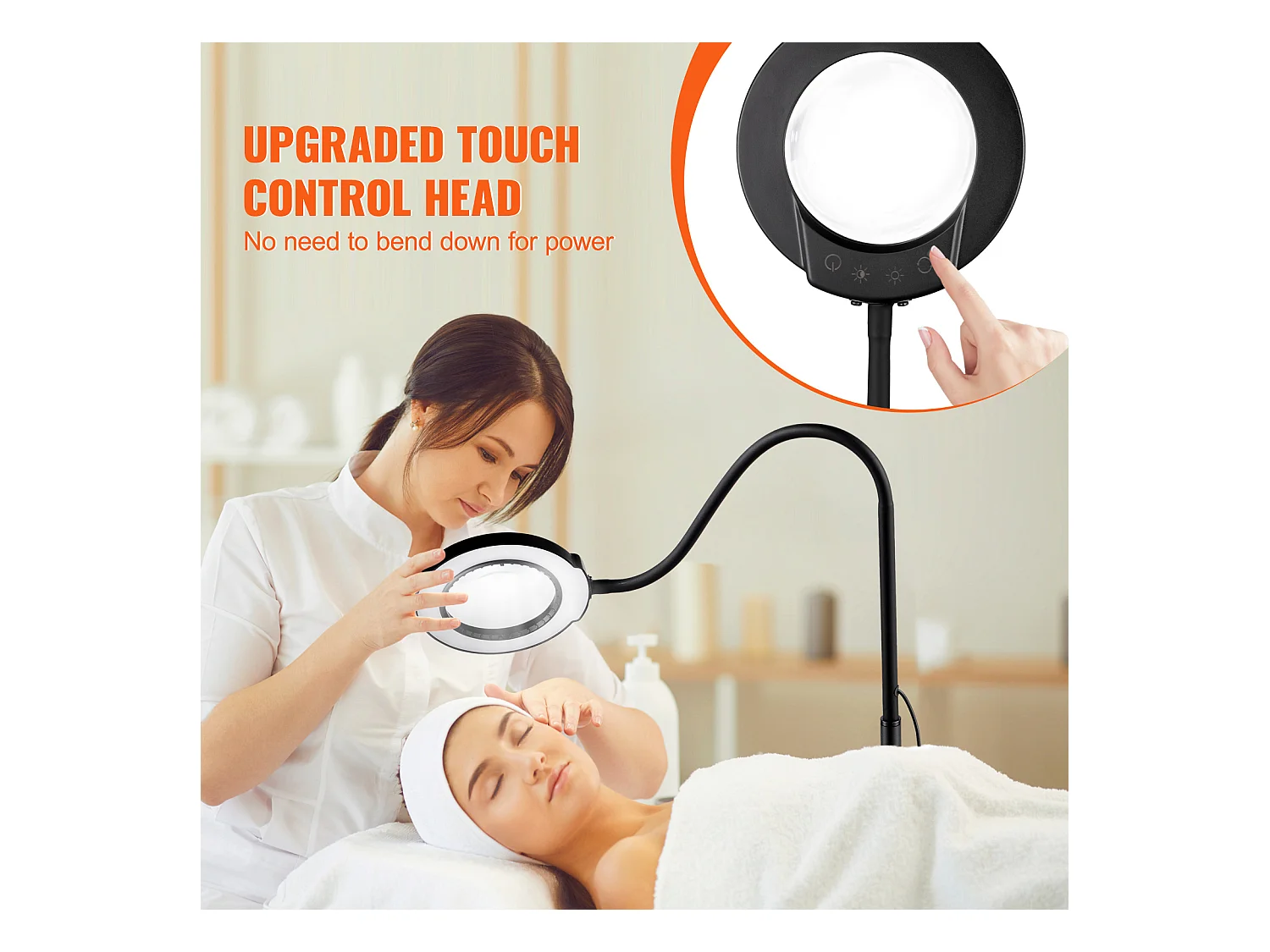 Loupe de Sol SucceBuy, 5X avec Lumière, Support Réglable et Col de Cygne Flexible LED