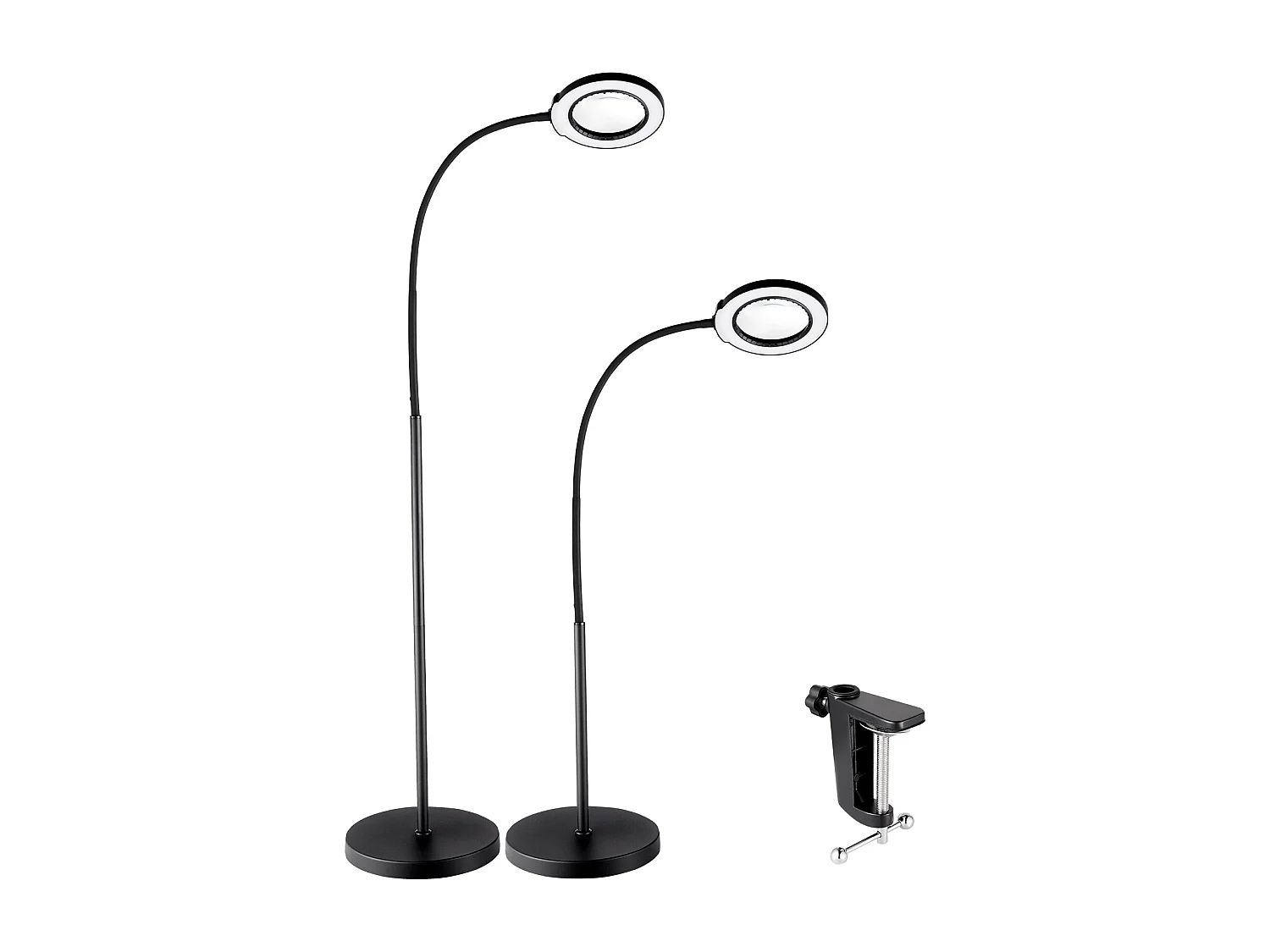 Loupe de Sol SucceBuy, 5X avec Lumière, Support Réglable et Col de Cygne Flexible LED