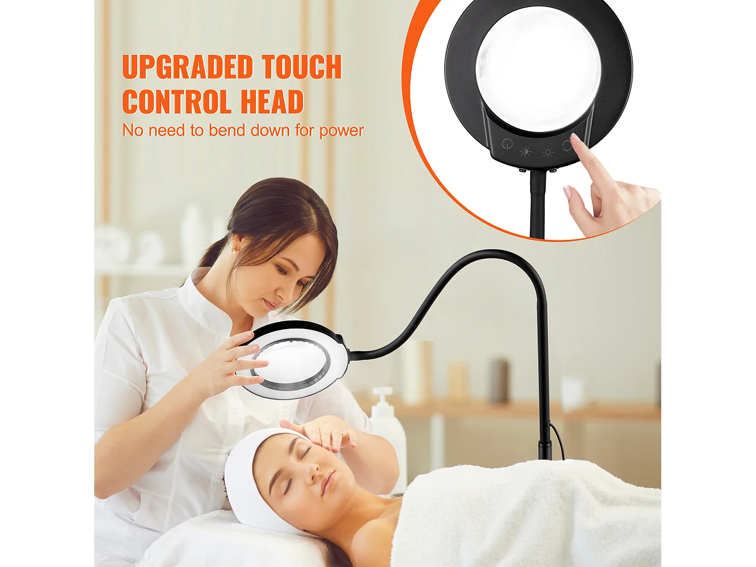 Loupe de Sol SucceBuy, 5X avec Lumière, Support Réglable et Col de Cygne Flexible LED