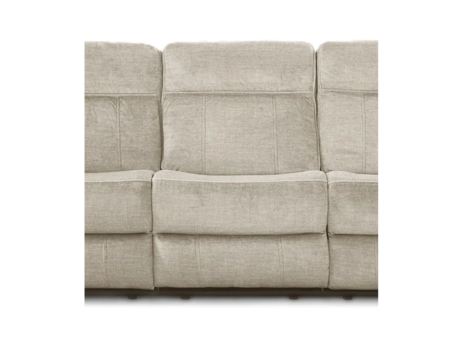 Sofá eléctrico de 3 plazas de 95x204x102 cm con mecanismo relax en color beige Reimon