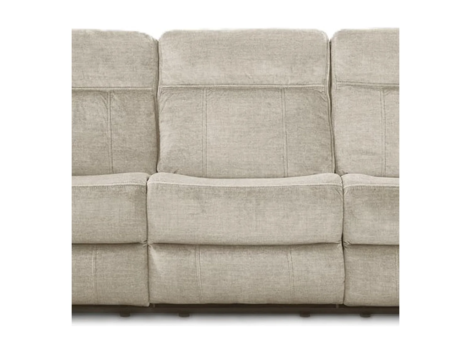 Sofá eléctrico de 3 plazas de 95x204x102 cm con mecanismo relax en color beige Reimon