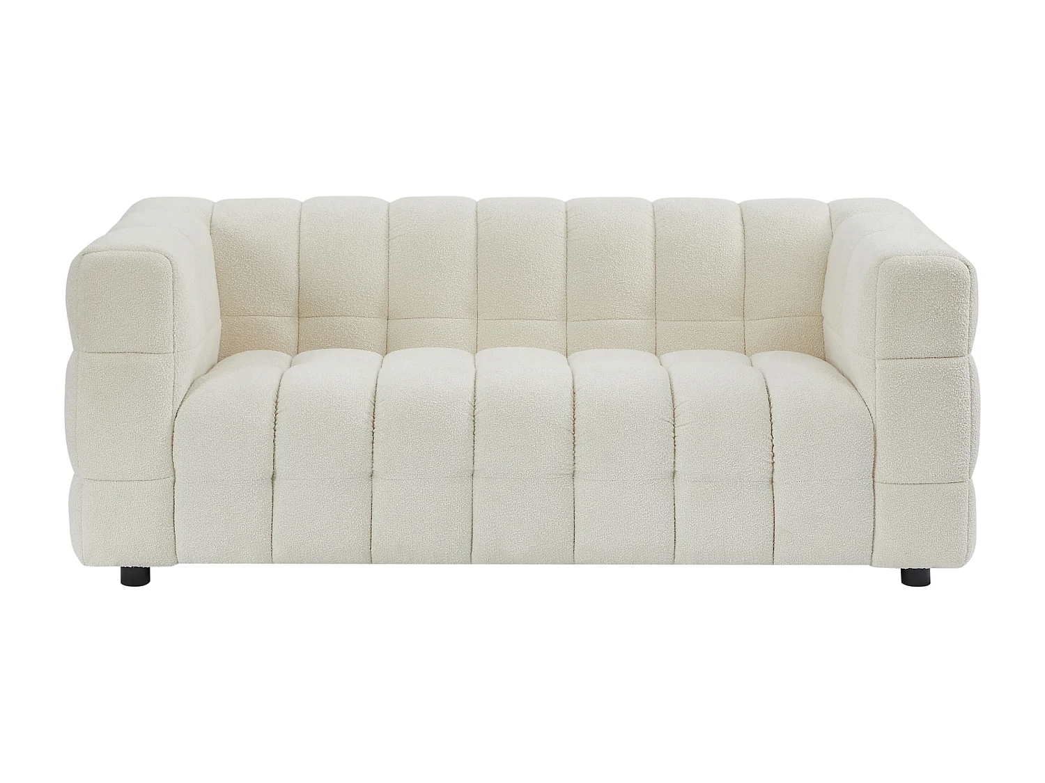 Canapé 2 places en tissu bouclette blanc ivoire LERICI de Pascal Morabito