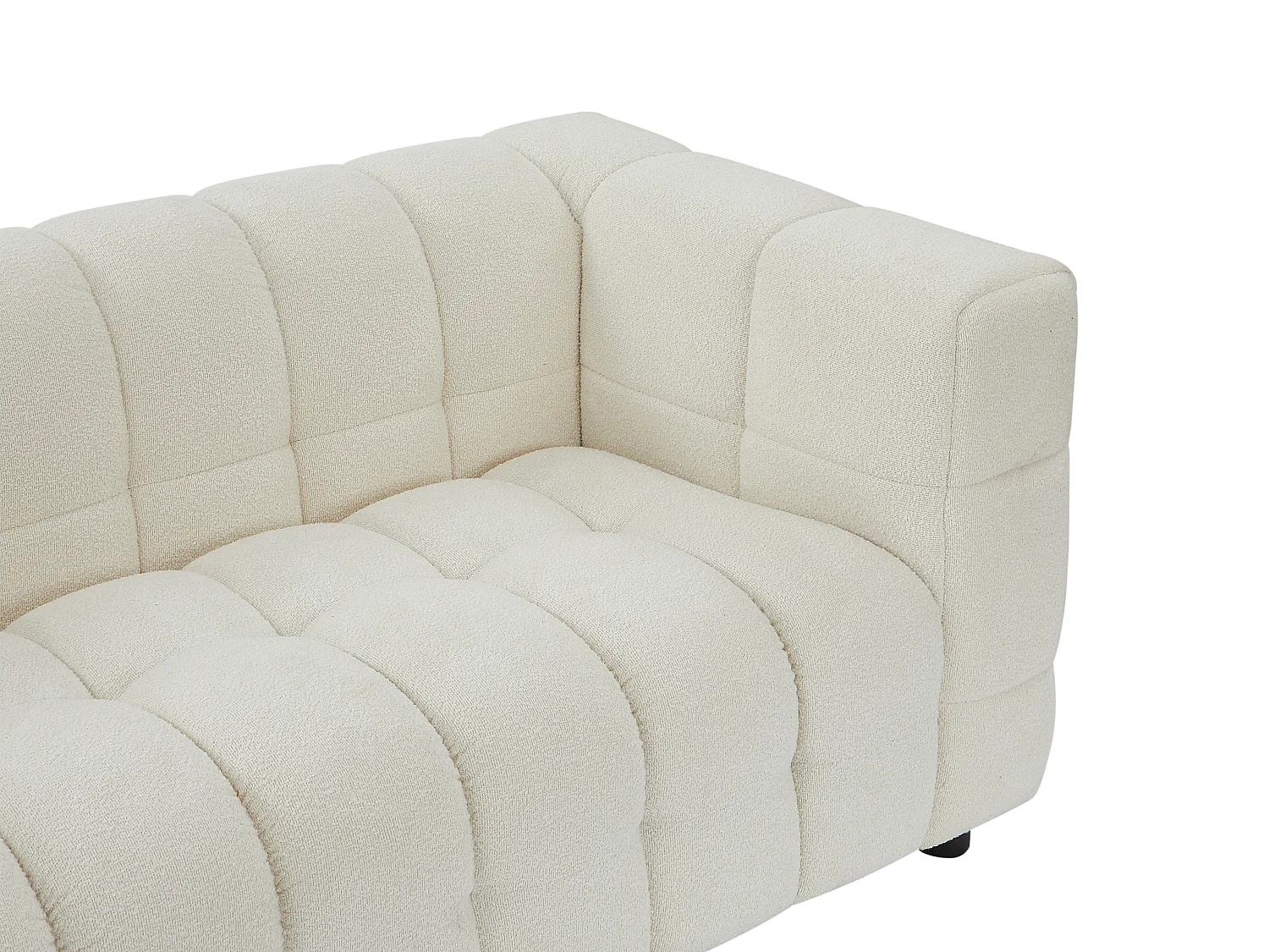 Canapé 2 places en tissu bouclette blanc ivoire LERICI de Pascal Morabito