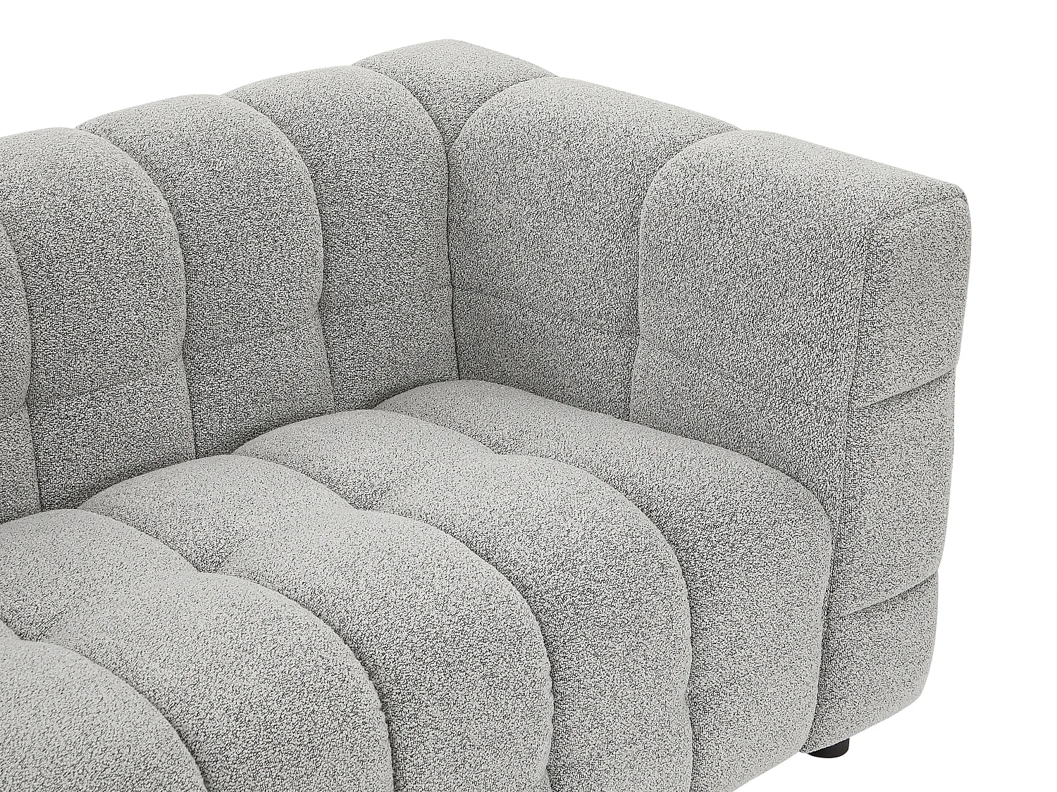 Canapé 2 places en tissu bouclette gris clair LERICI de Pascal Morabito