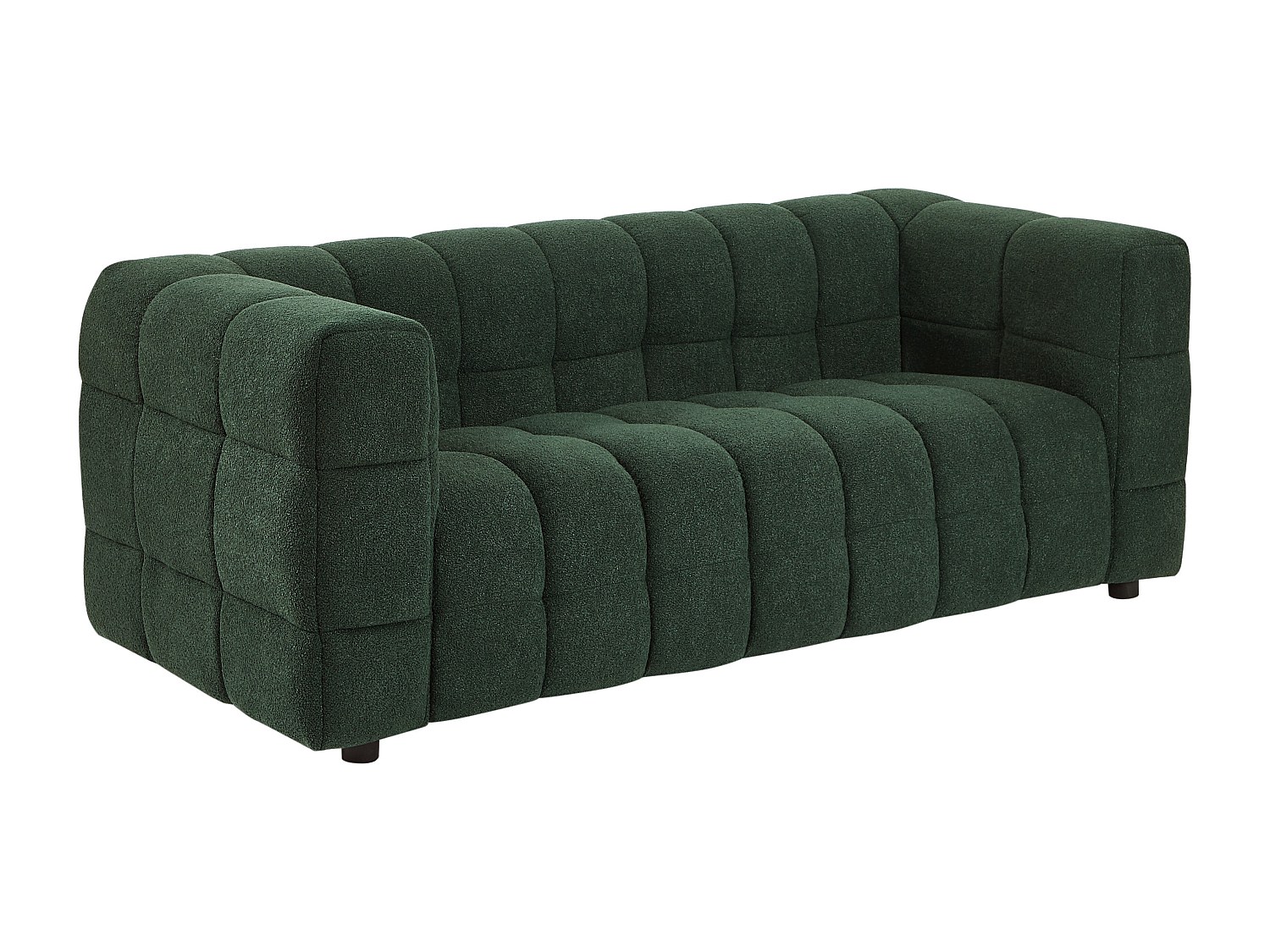 Sofa 2-Sitzer – Bouclé-Stoff – Grün – LERICI von Pascal Morabito günstig online kaufen