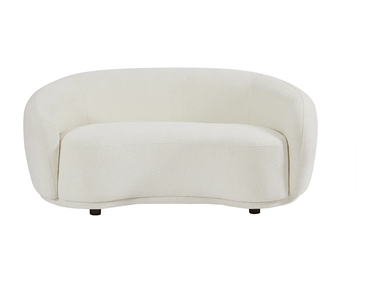 Canapé 2 places en tissu bouclette blanc ivoire BOVANA de Pascal Morabito