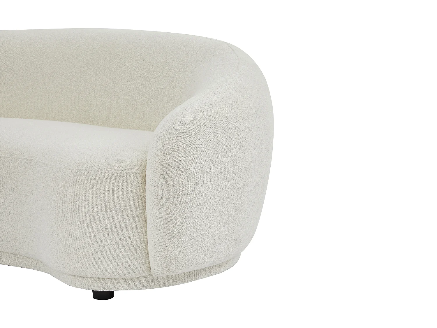 Canapé 2 places en tissu bouclette blanc ivoire BOVANA de Pascal Morabito