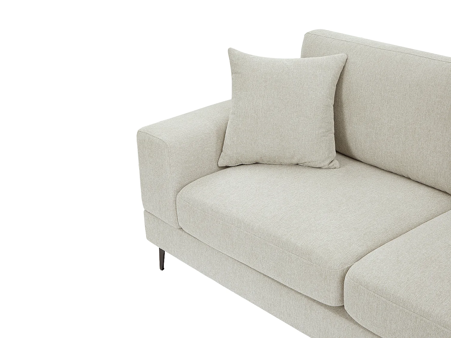 Canapé 2 places en tissu texturé beige JAMOLO