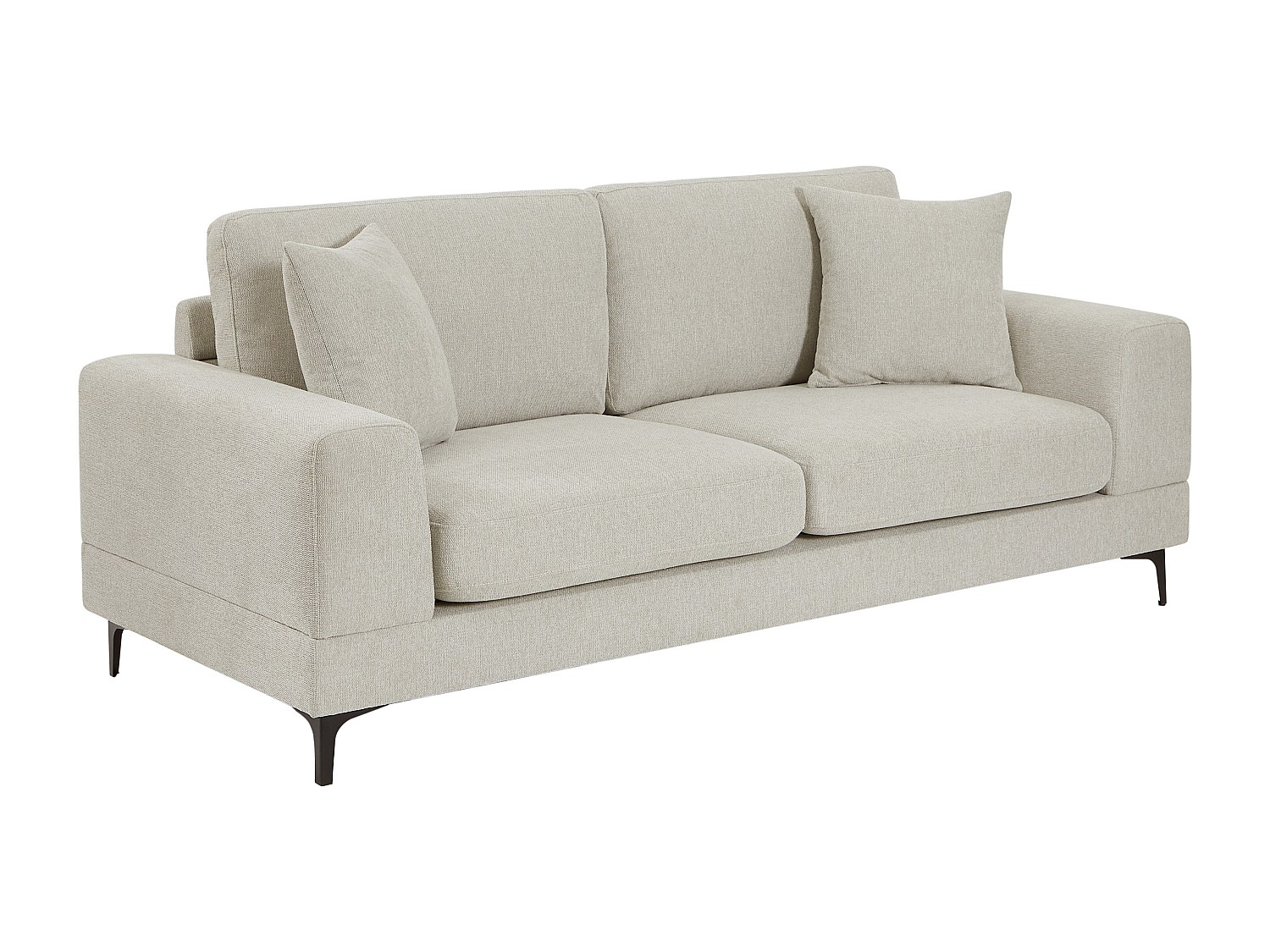 Sofa 2-Sitzer – Strukturstoff – Beige – JAMOLO günstig online kaufen