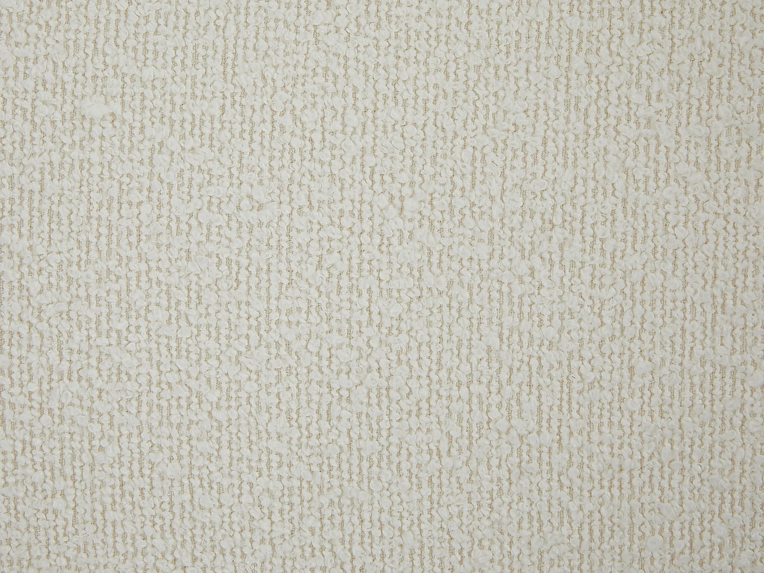 Canapé 2 places en tissu bouclette blanc ivoire OVOTAS