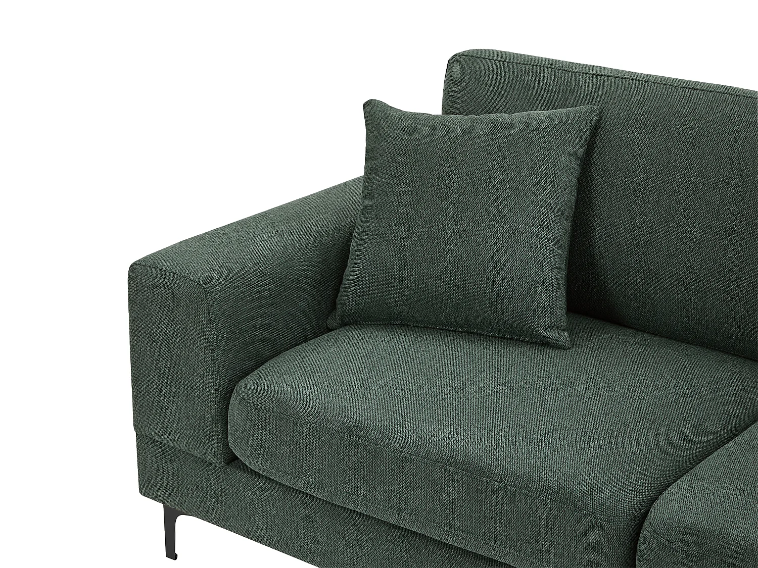 Canapé 2 places en tissu texturé vert JAMOLO