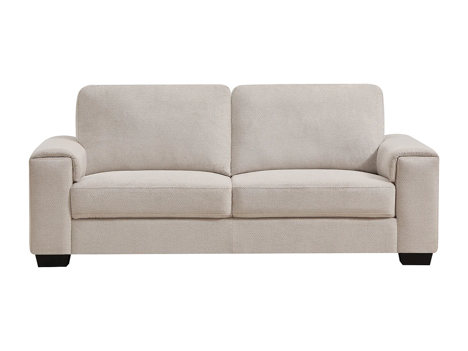 Canapé 3 places en tissu texturé beige EMBAPO