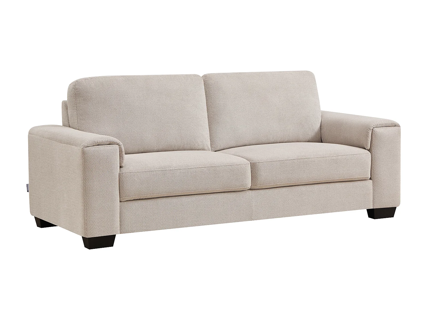 Canapé 3 places en tissu texturé beige EMBAPO