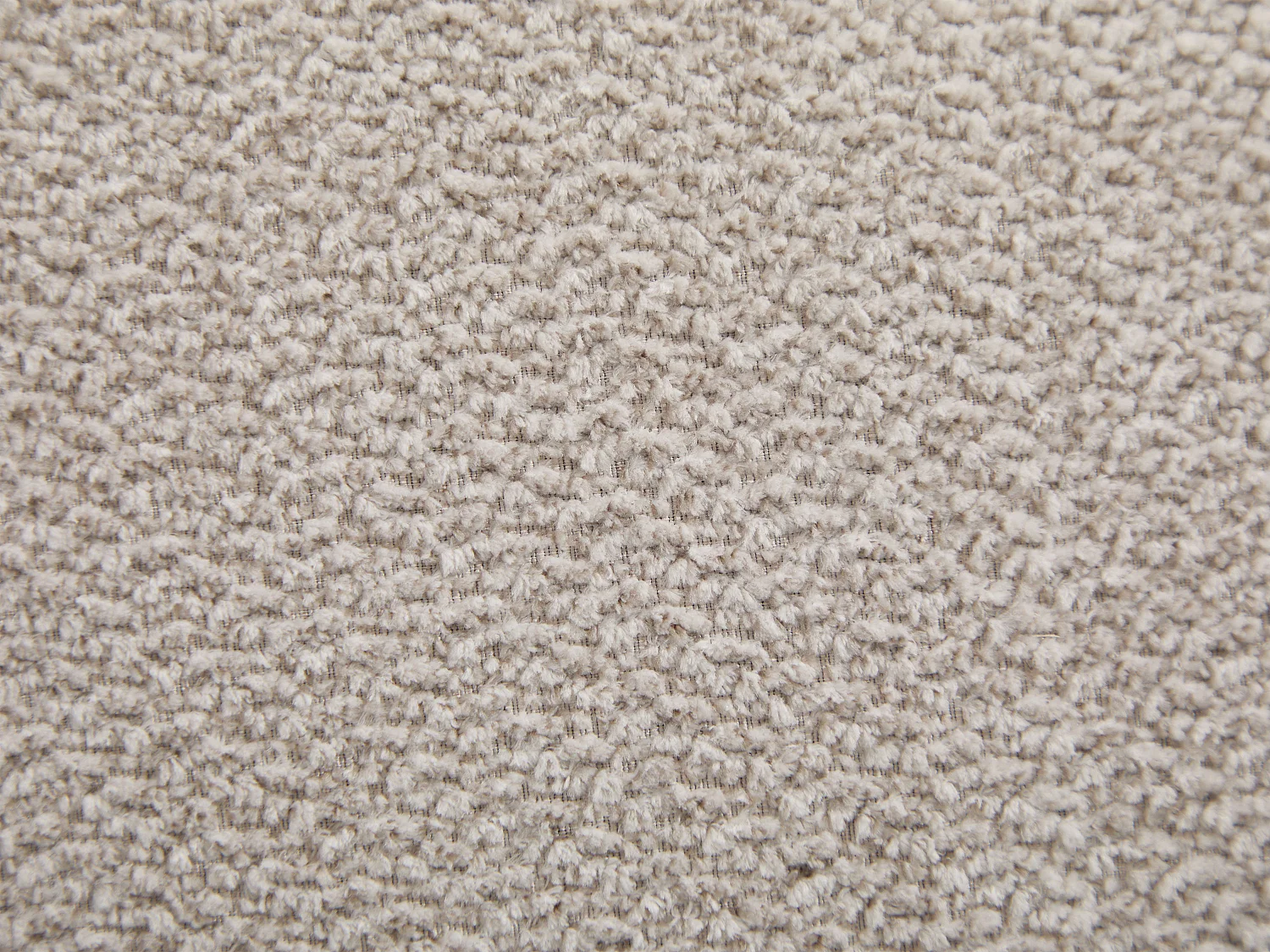 Canapé d'angle gauche convertible en tissu texturé beige EMBAPO