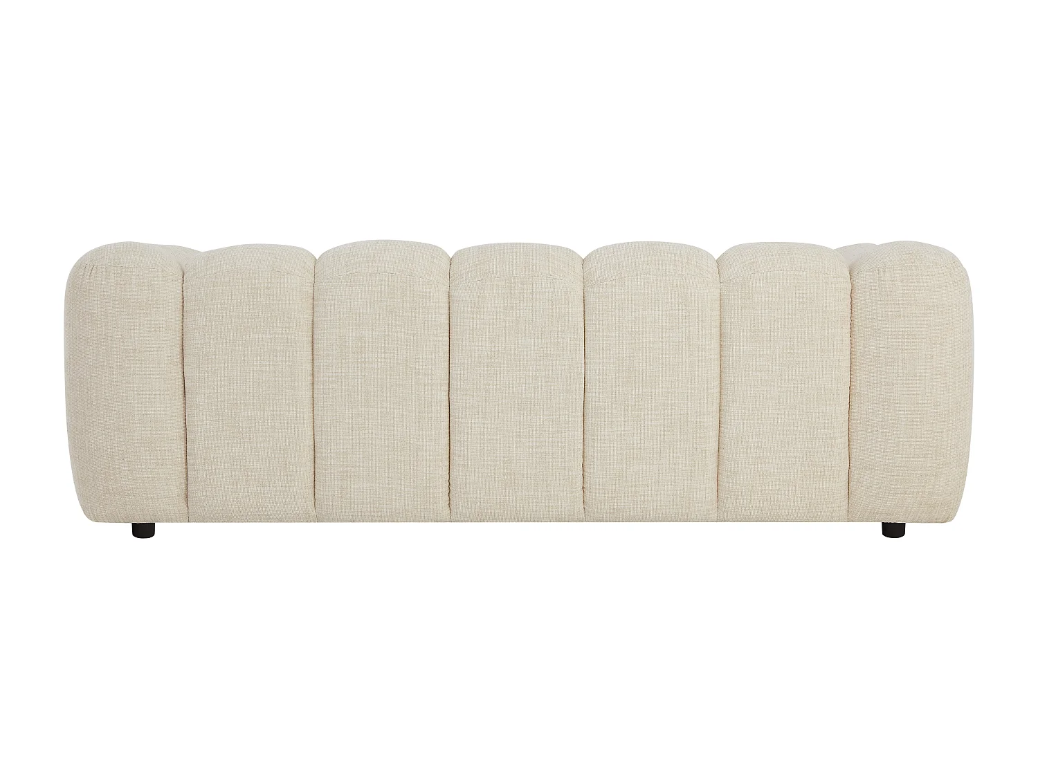 Canapé 3 places en tissu chenille beige NELIMAR