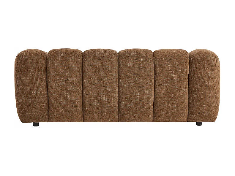 Canapé 2 places en tissu chenille marron NELIMAR