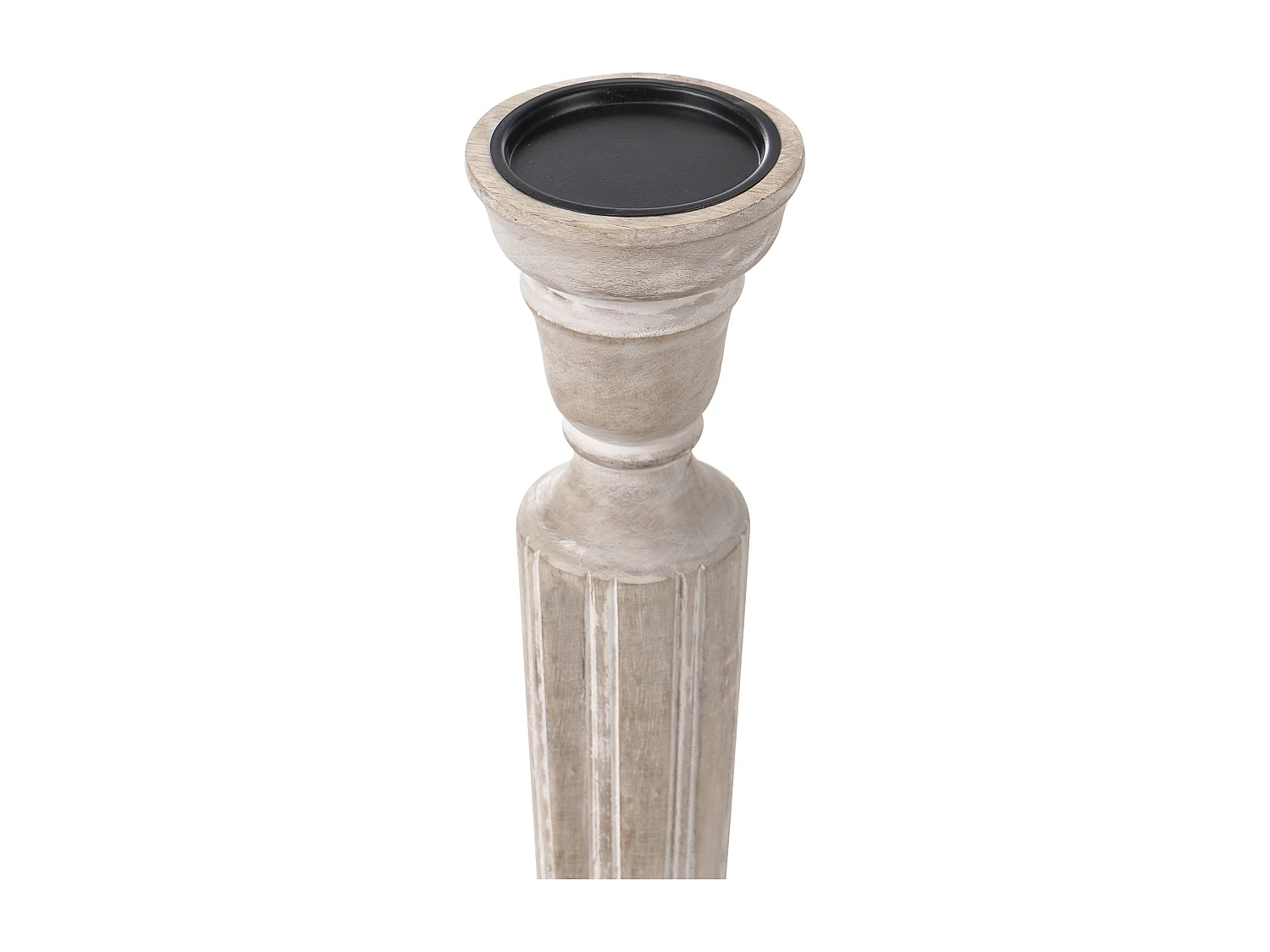 Bougeoir MALLAWI Bois de manguier 50 cm Marron clair