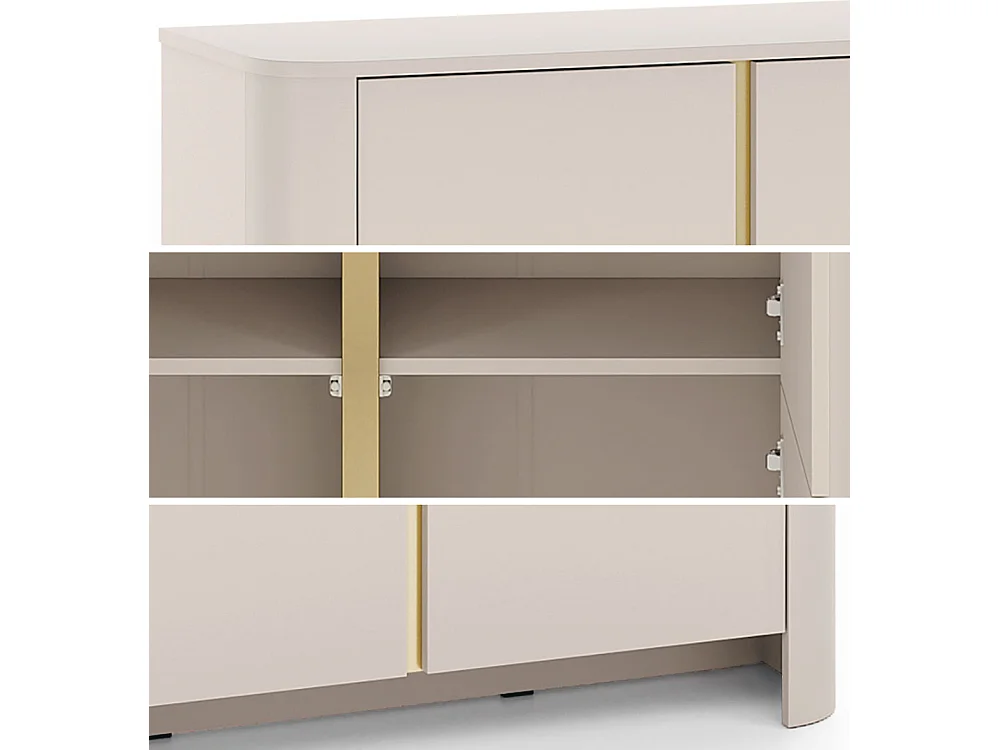 WOHNZIMMER-SET Bari Eiche Vicenza (4er-Set)