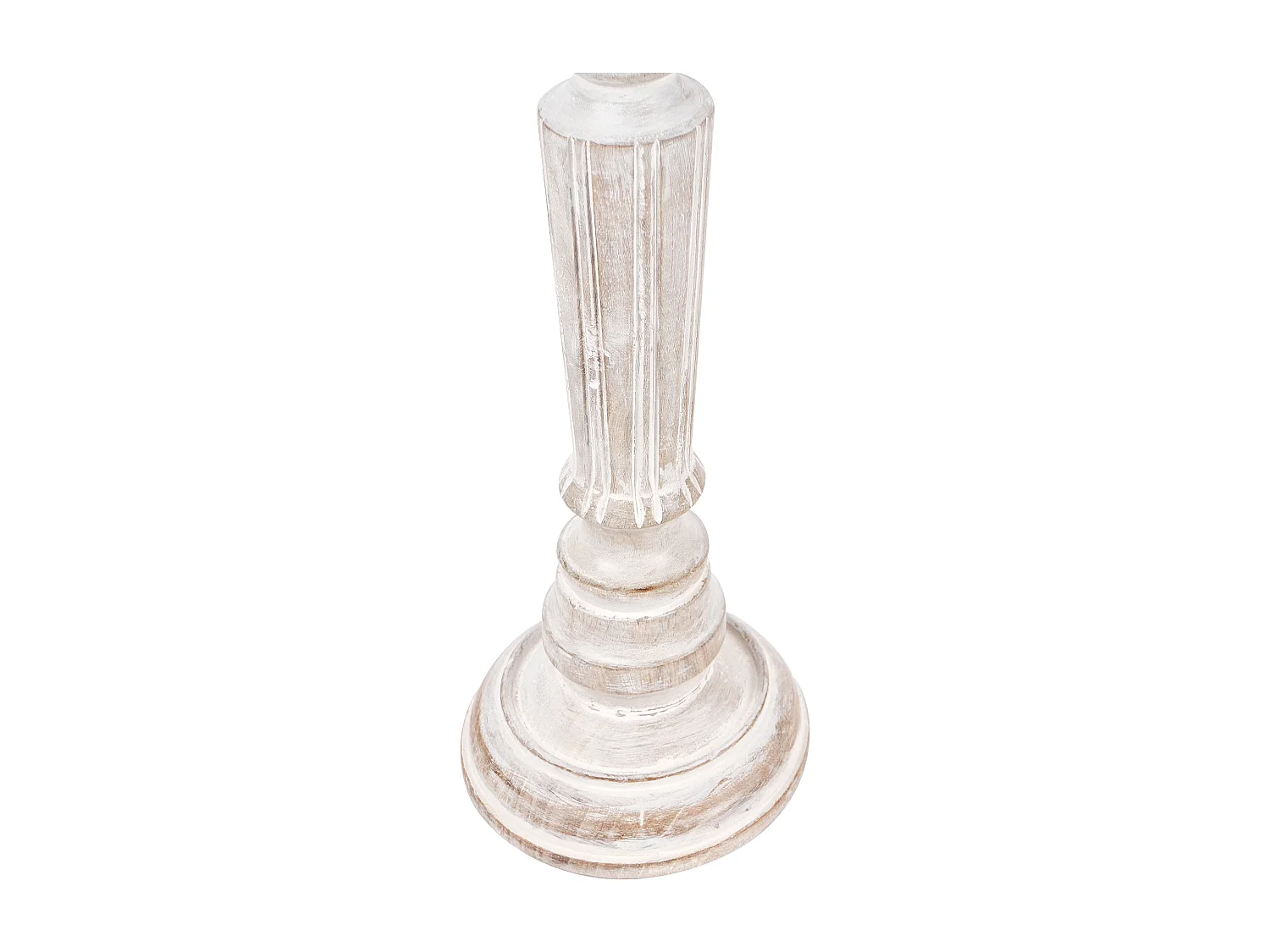 Lot de 2 bougeoirs DARWA Bois de manguier 30/40 cm Marron clair