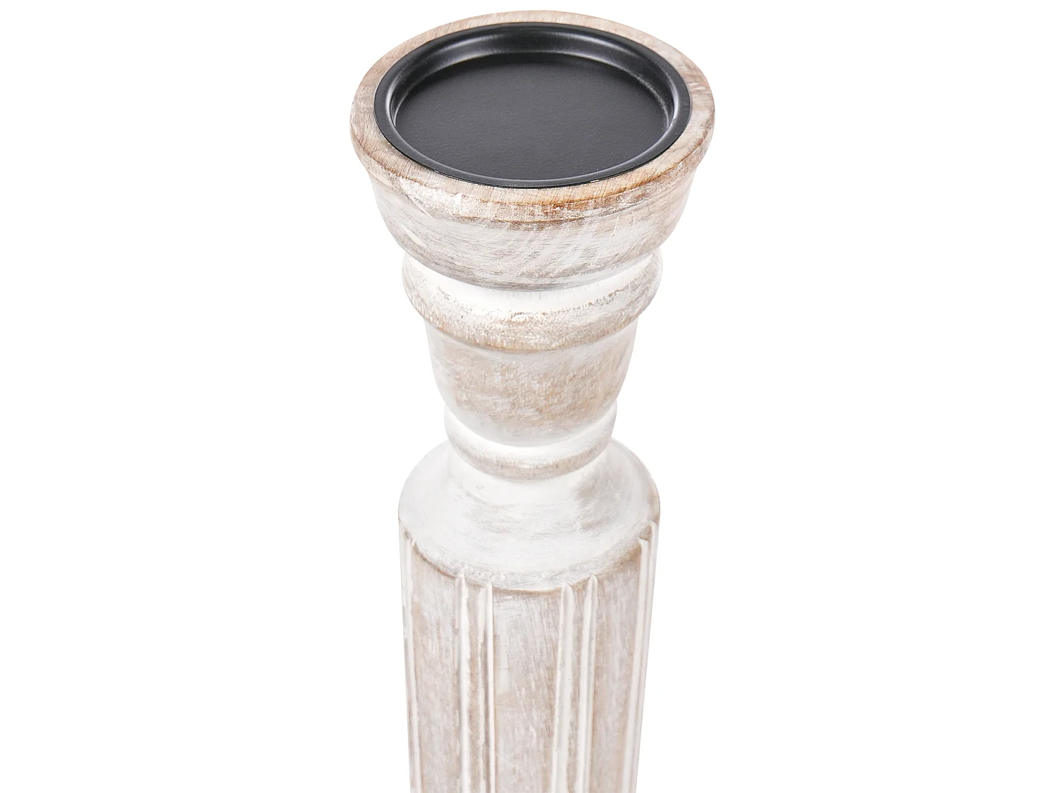 Lot de 2 bougeoirs DARWA 30/40 cm Bois de manguier Marron clair