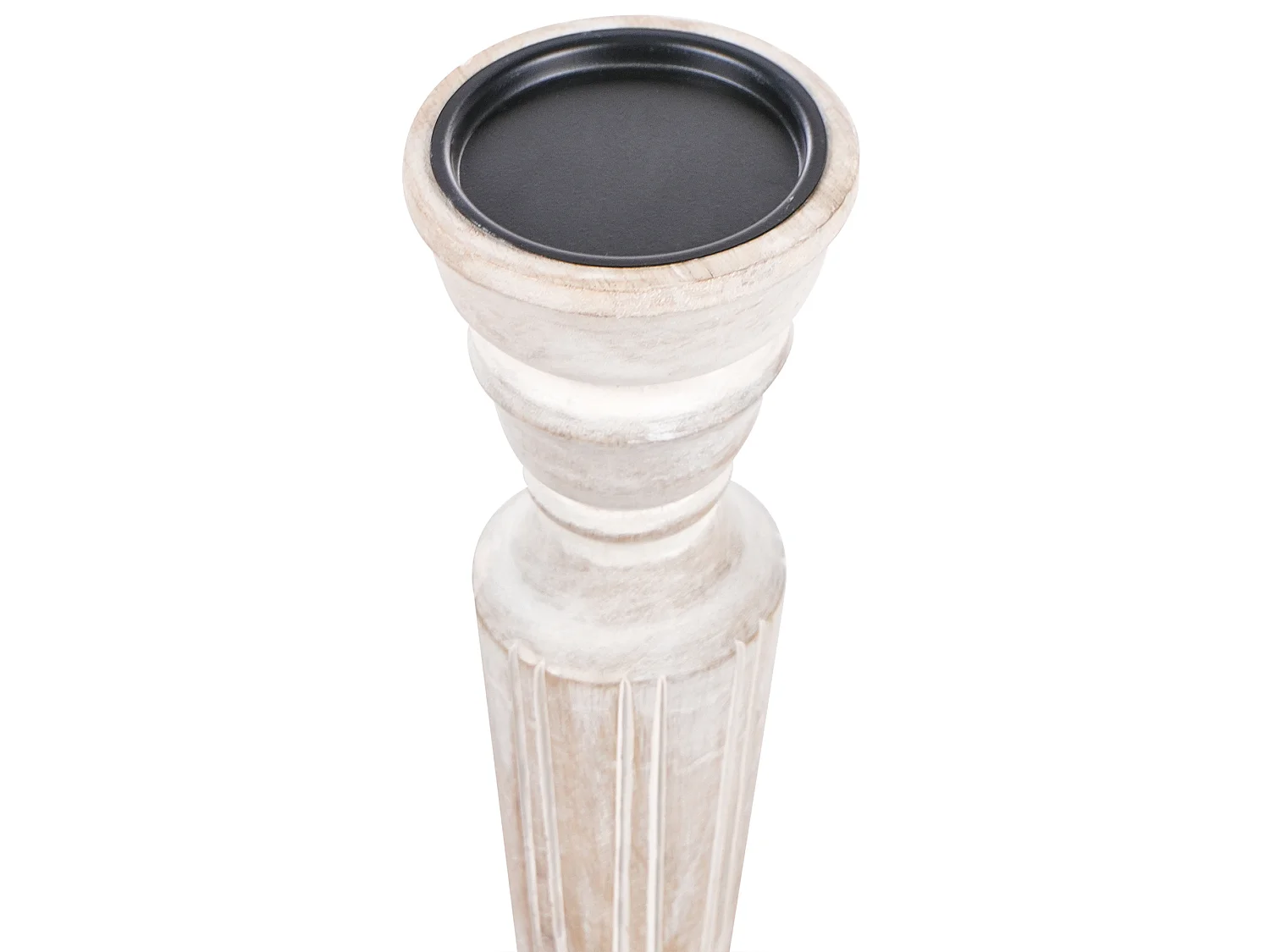 Lot de 2 bougeoirs DARWA 30/40 cm Bois de manguier Marron clair