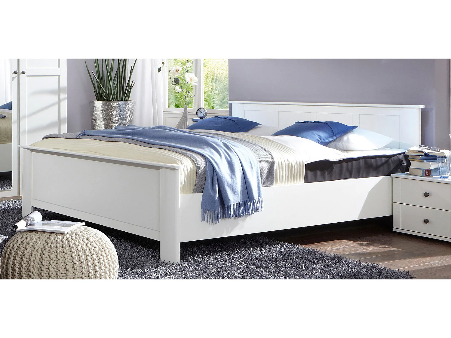 BETT Chalet weiß 189 / 210 / 85cm