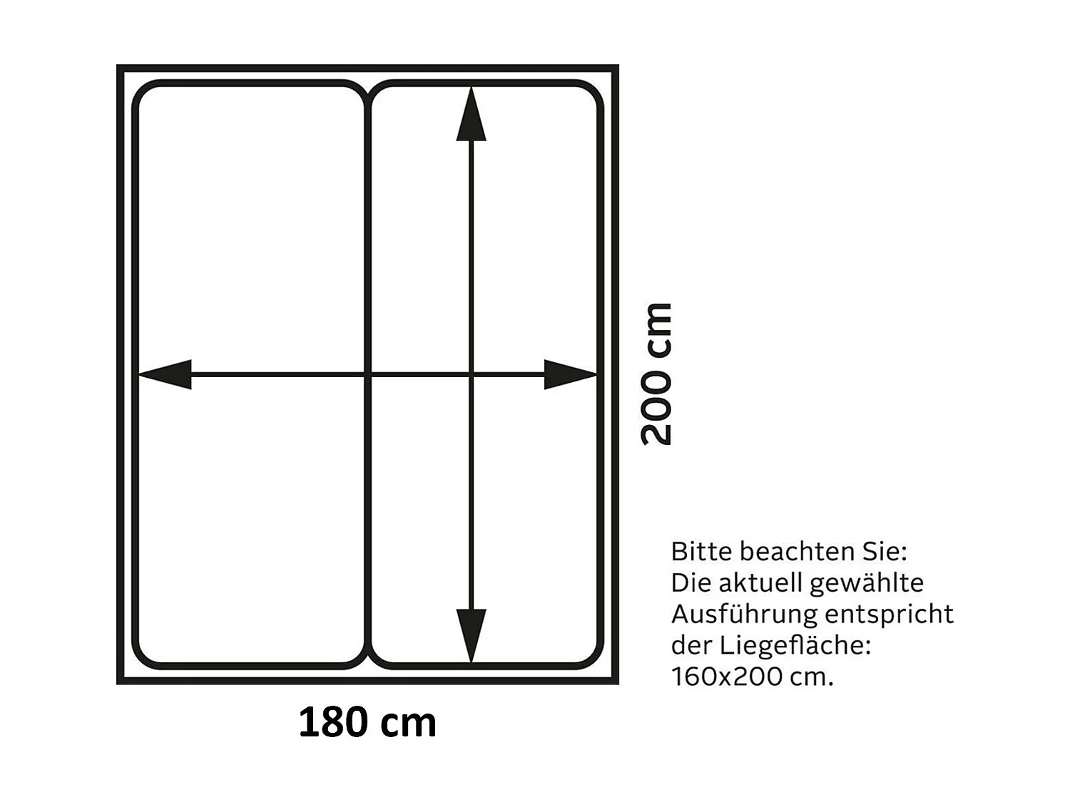 BETT Chalet weiß 189 / 210 / 85cm